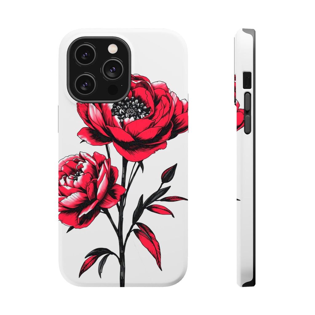 iPhone Vibrant Peony Bouquet Design Slim Everyday Designer Case · iPhone Case