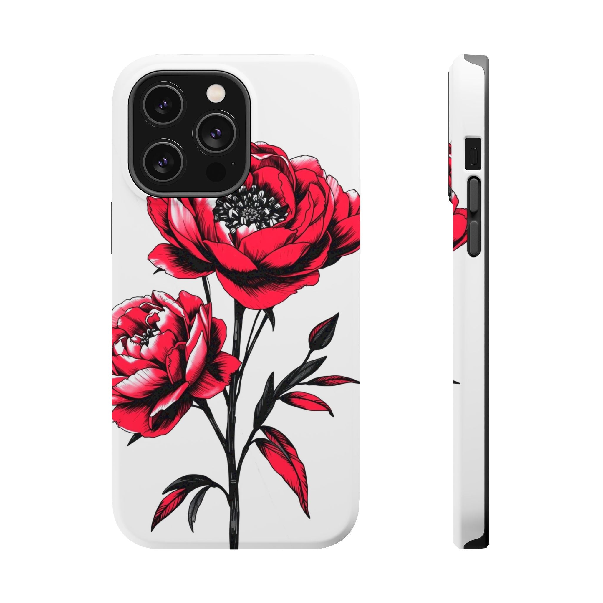 iPhone Vibrant Peony Bouquet Design Slim Everyday Designer Case · iPhone Case