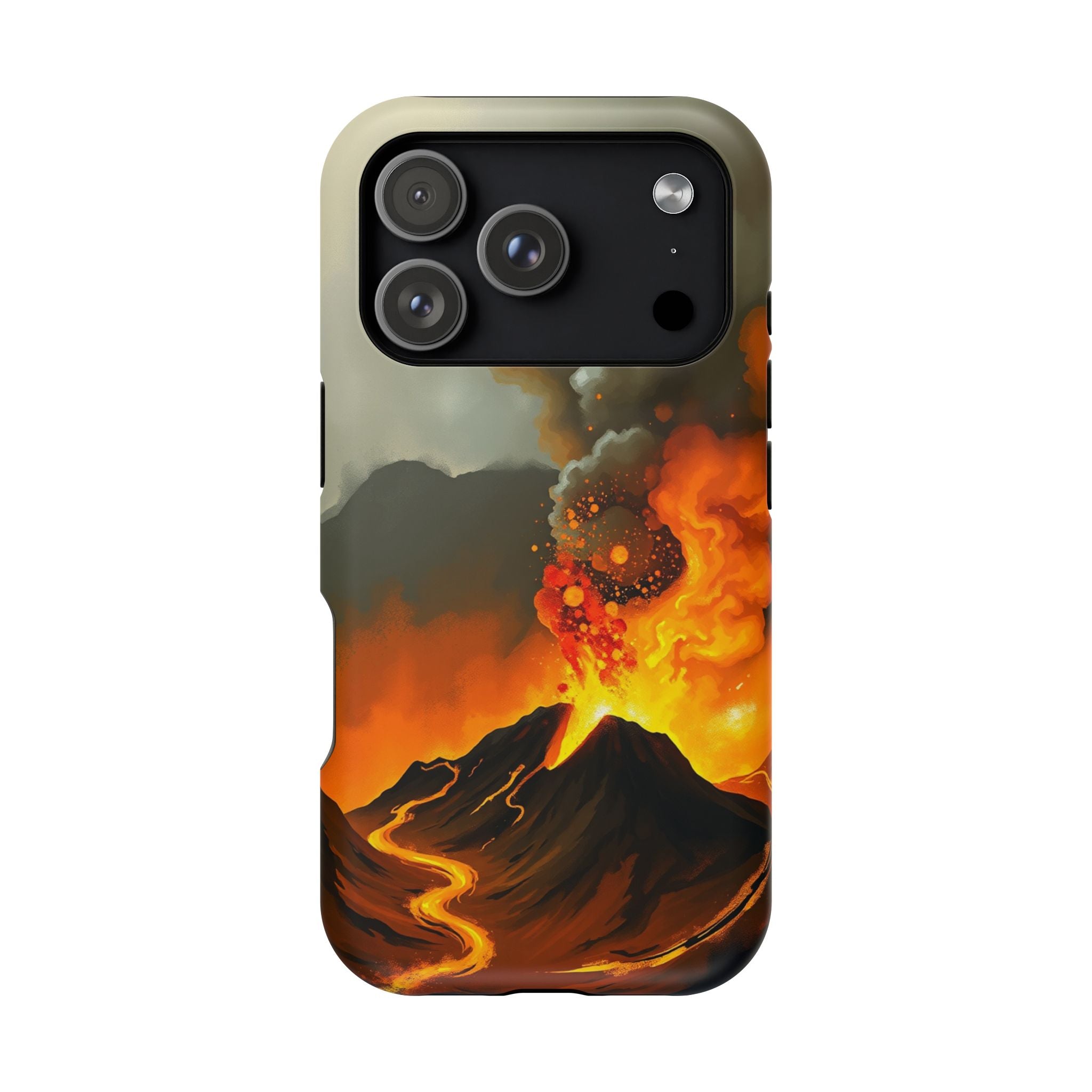 iPhone Volcanic Eruption Oil Painting Impressionist Slim Snap Case · iPhone Case