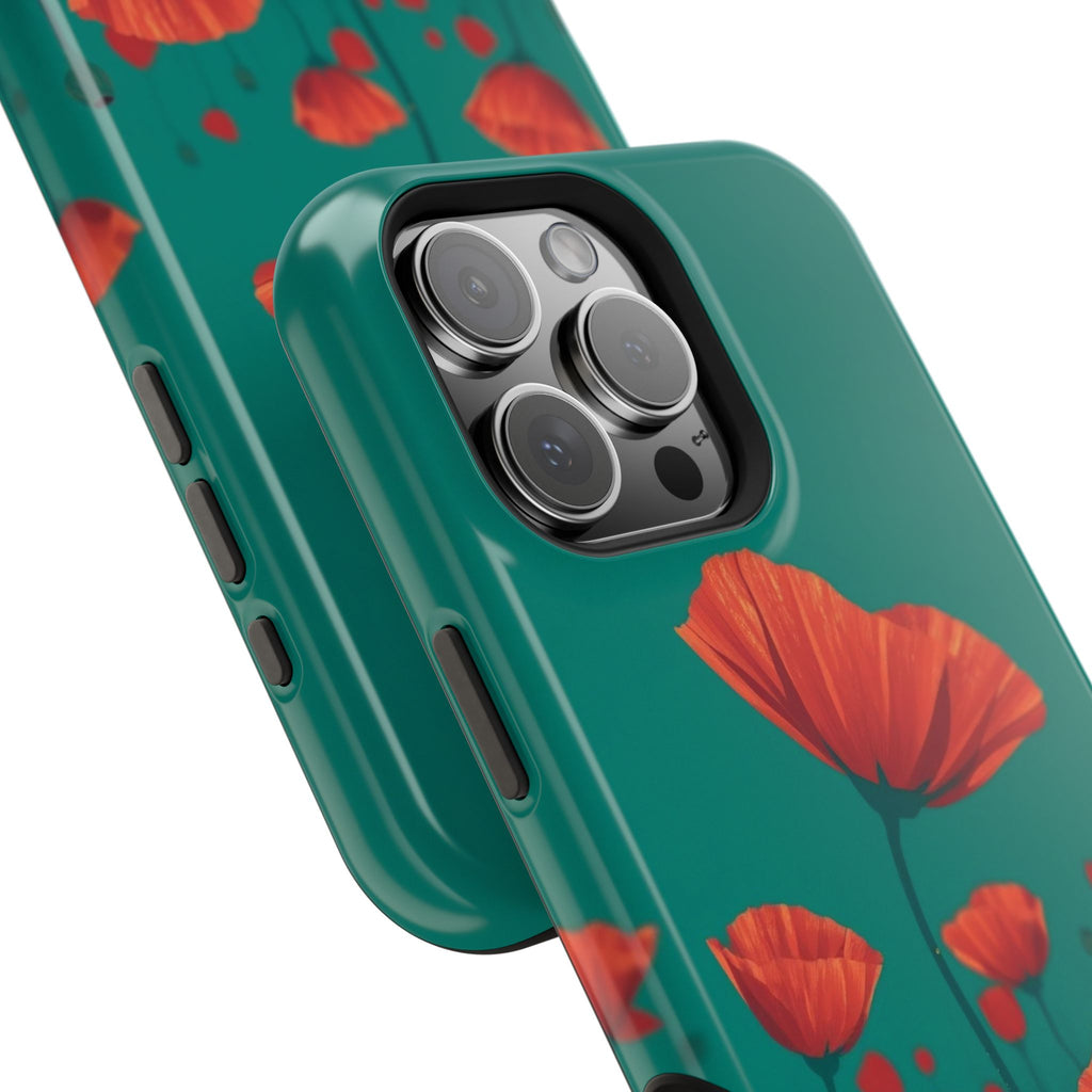 iPhone Earthy Poppy Field Design Bold Modern Everyday Snap Case · iPhone Case