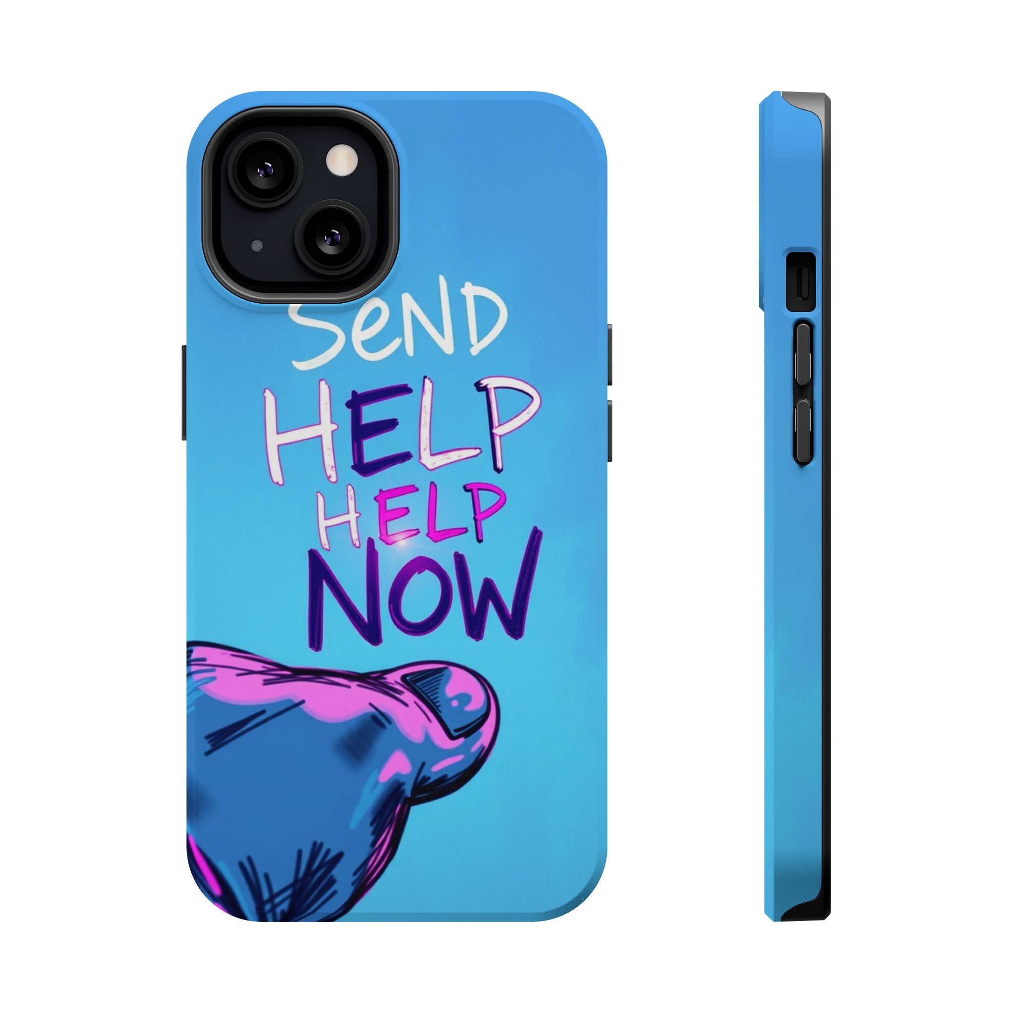 iPhone Radiant Send Help Now Design Slim Everyday Designer Case · iPhone Case