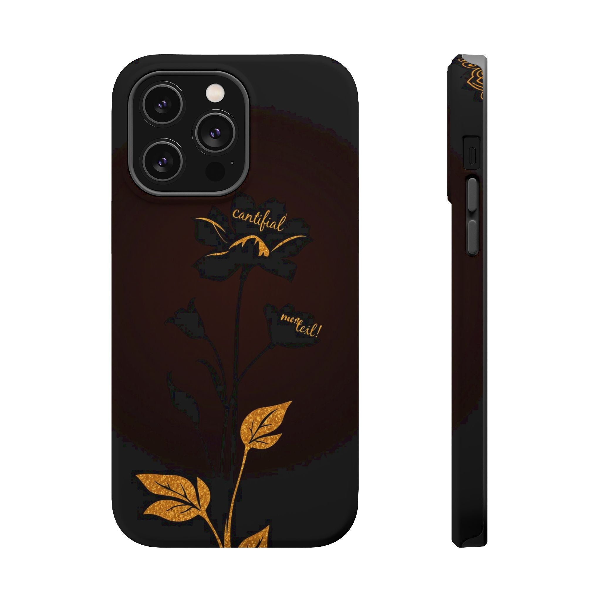 iPhone Earthy Floral Silhouette Design Slim Everyday Designer Case · iPhone Case