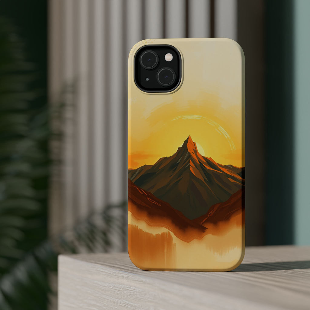 iPhone Mustard And Rust Mountain at Sunrise Slim iPhone Everyday · iPhone Case