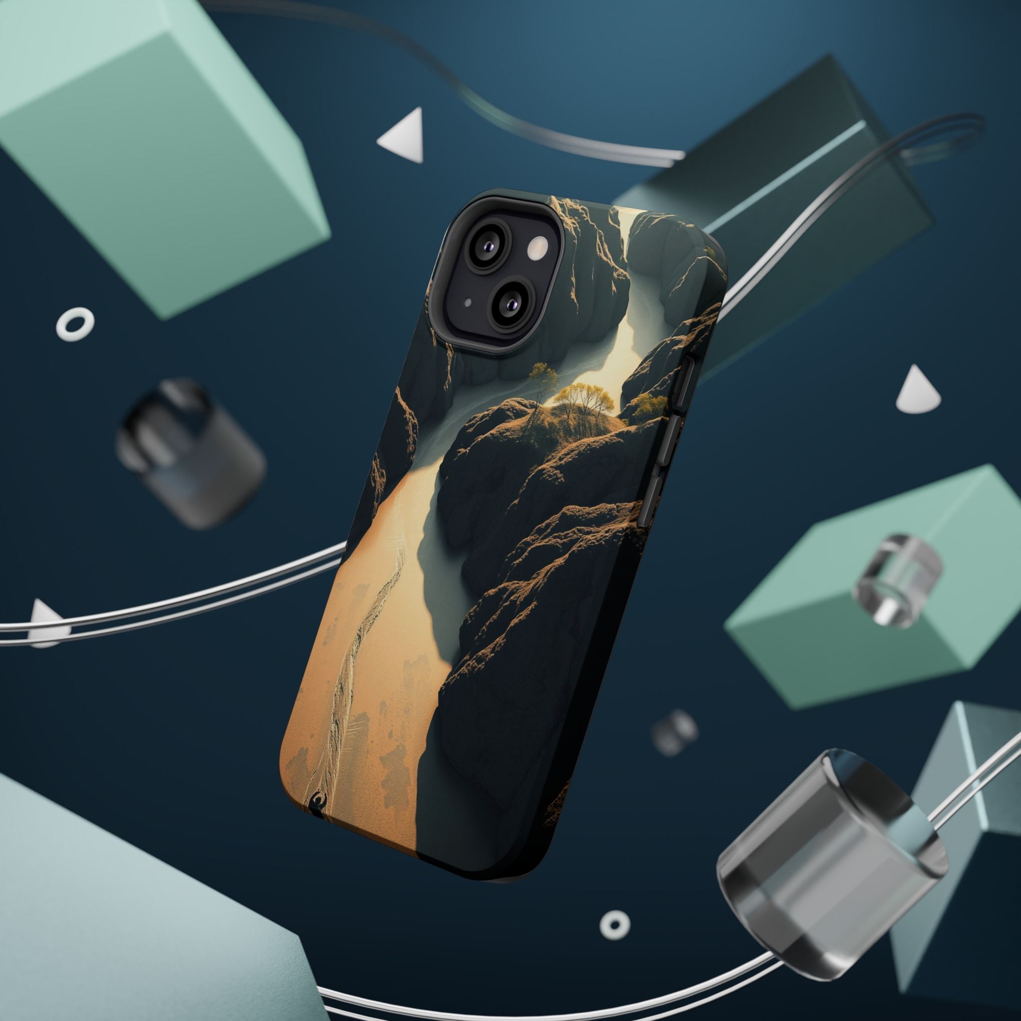 iPhone River Delta Aerial Bold Art Bold Modern Everyday Snap Case · iPhone Case