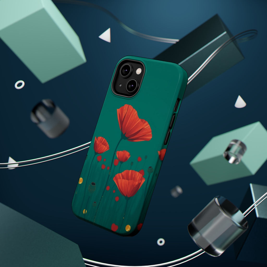 iPhone Earthy Poppy Field Design Bold Modern Everyday Snap Case · iPhone Case