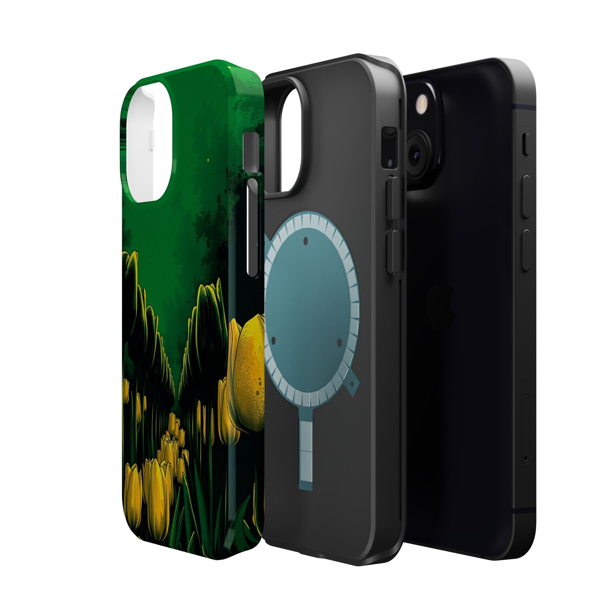 iPhone Tulip Row Emerald Green And Gold Slim Snap Case · iPhone Case