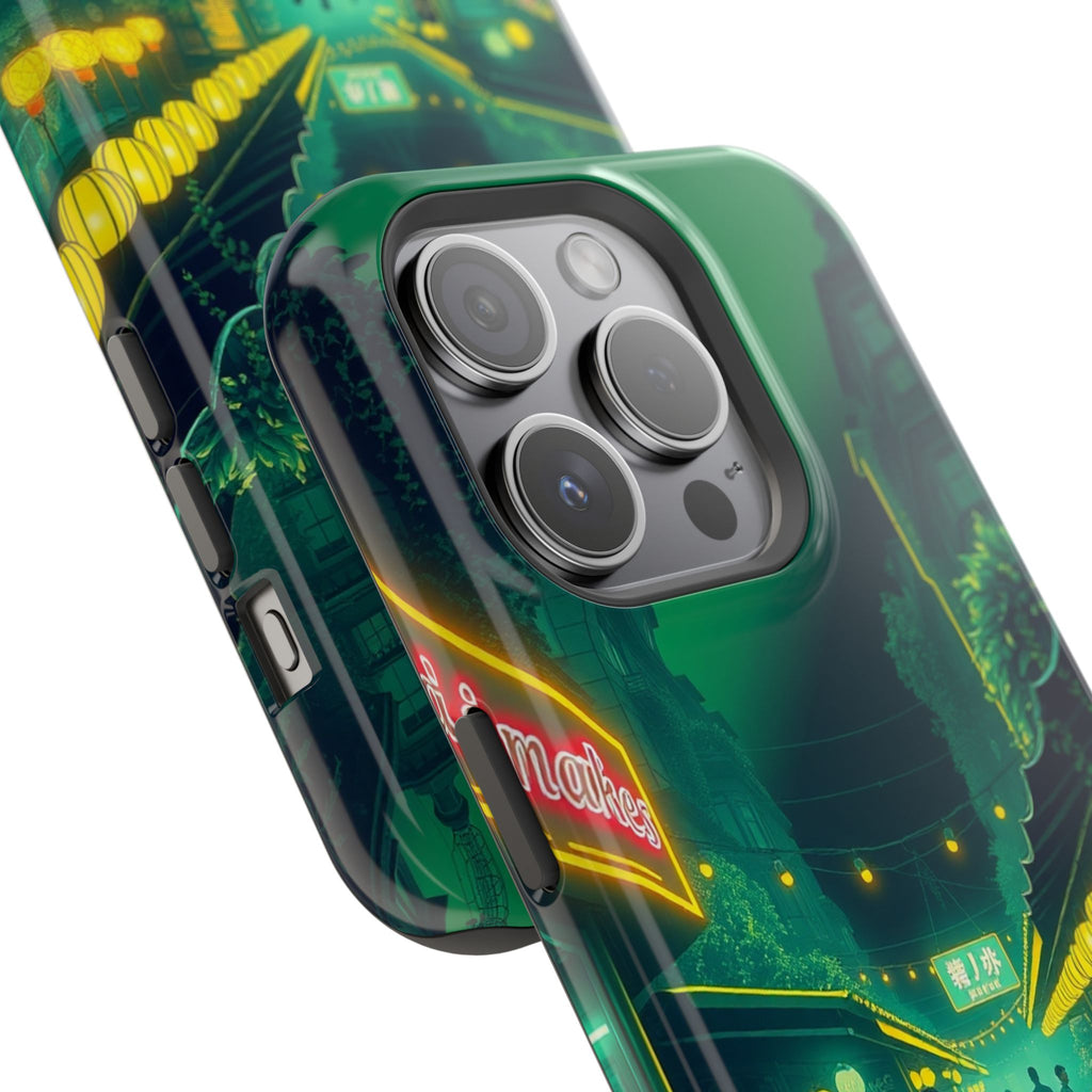 iPhone Flower Market Neon Cyberpunk Slim Everyday Designer Case · iPhone Case