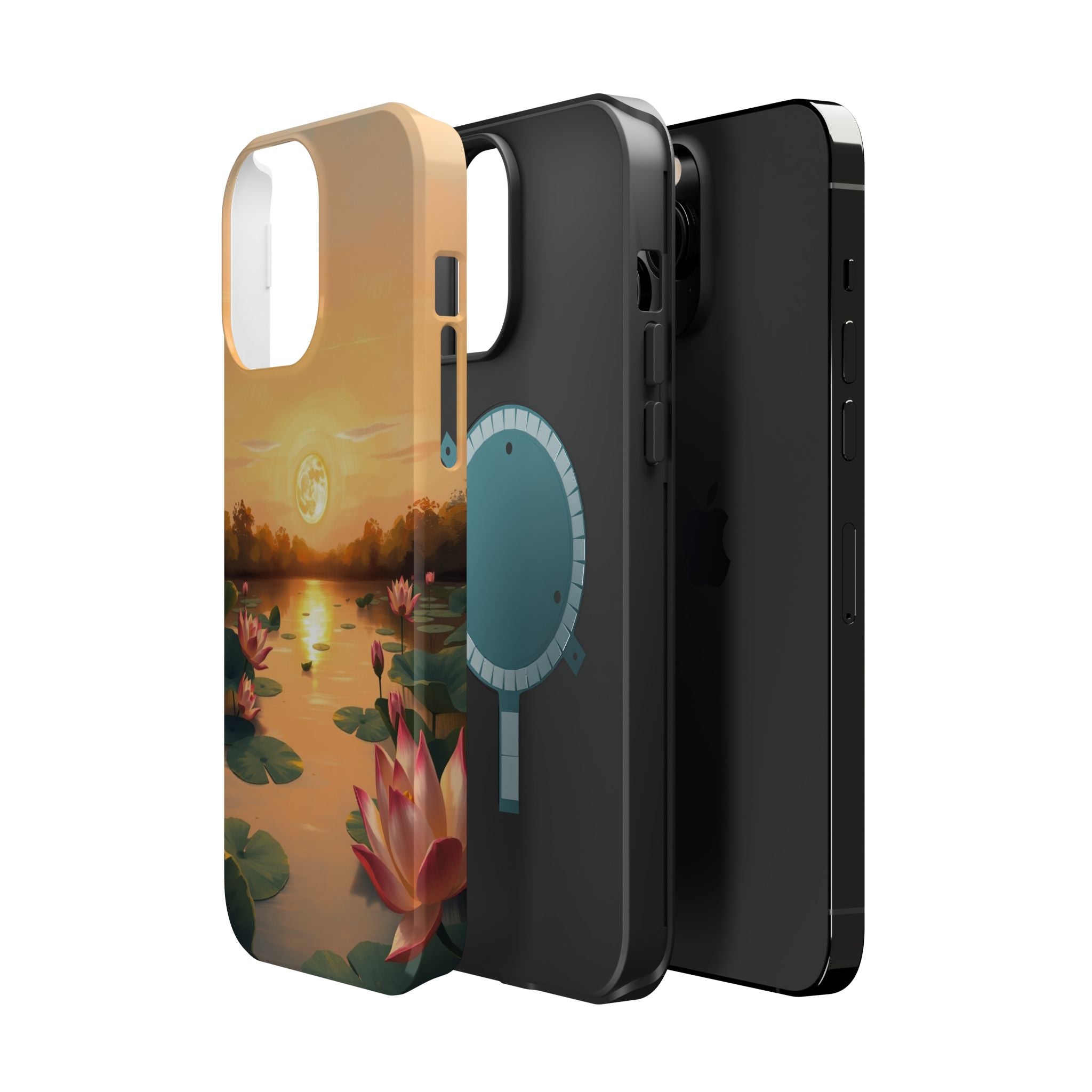 iPhone Lotus Pond Oil Painting Impressionist Slim iPhone Everyday · iPhone Case