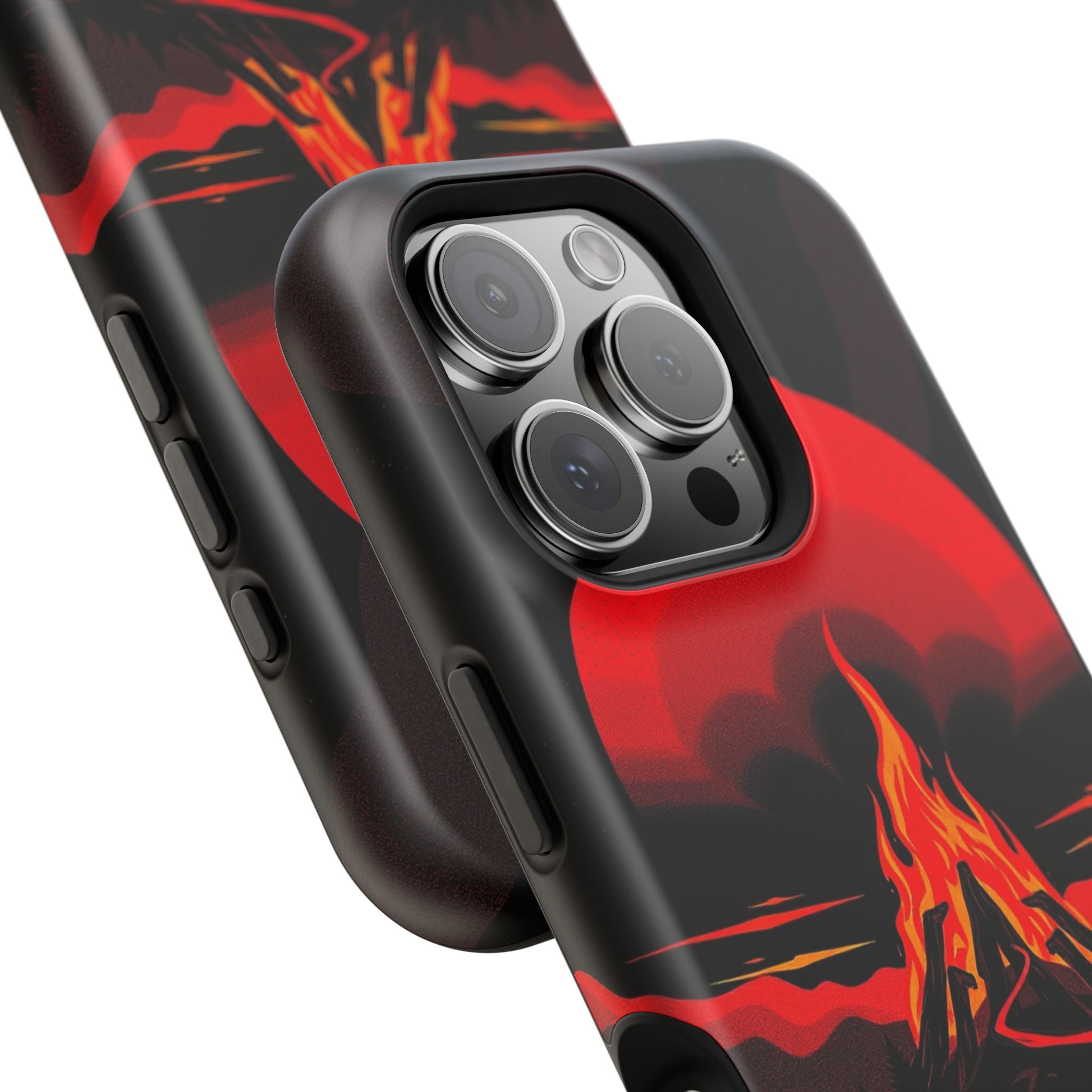 iPhone Black And Crimson Wildfire Glow Slim Everyday Designer Case · iPhone Case
