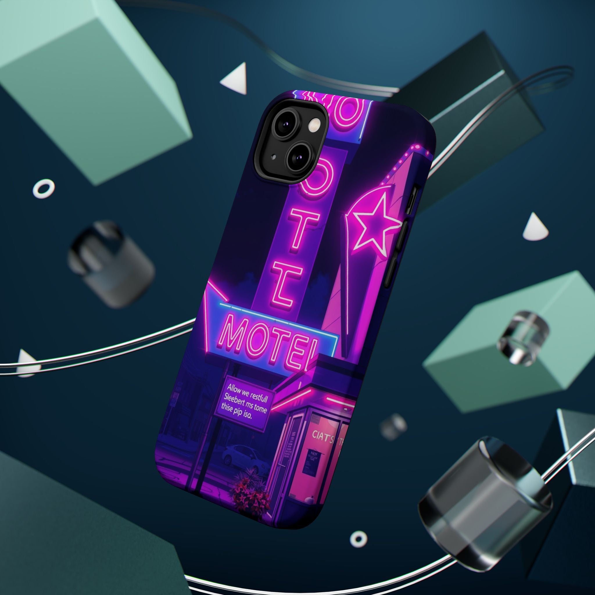 iPhone Neon Sign Motel Enchanted Art Slim Everyday Designer Case · iPhone Case