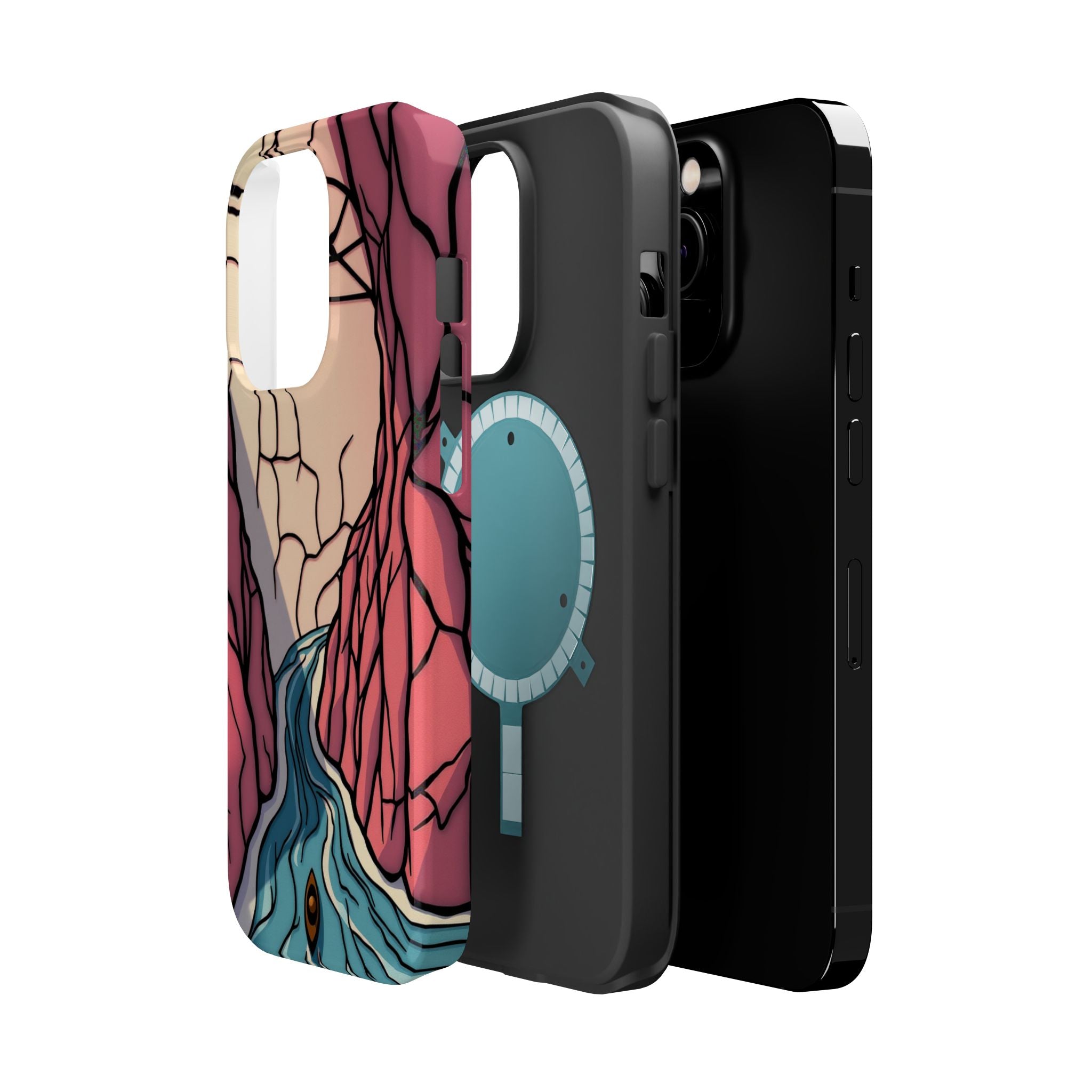 iPhone Rose Pink And Cream River Delta Aerial Slim iPhone Everyday · iPhone Case