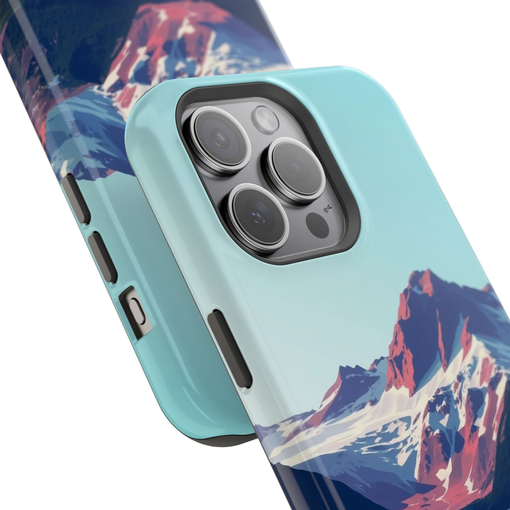 iPhone Cyan And Magenta Glacier Lake Slim Everyday Designer Case · iPhone Case