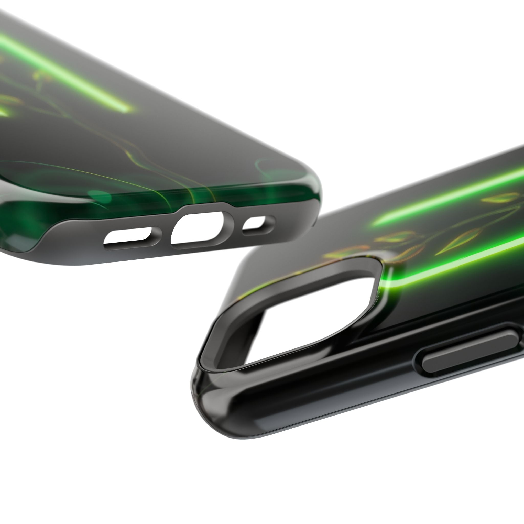 iPhone Emerald Green And Gold Minimalist Stem Slim iPhone Everyday · iPhone Case
