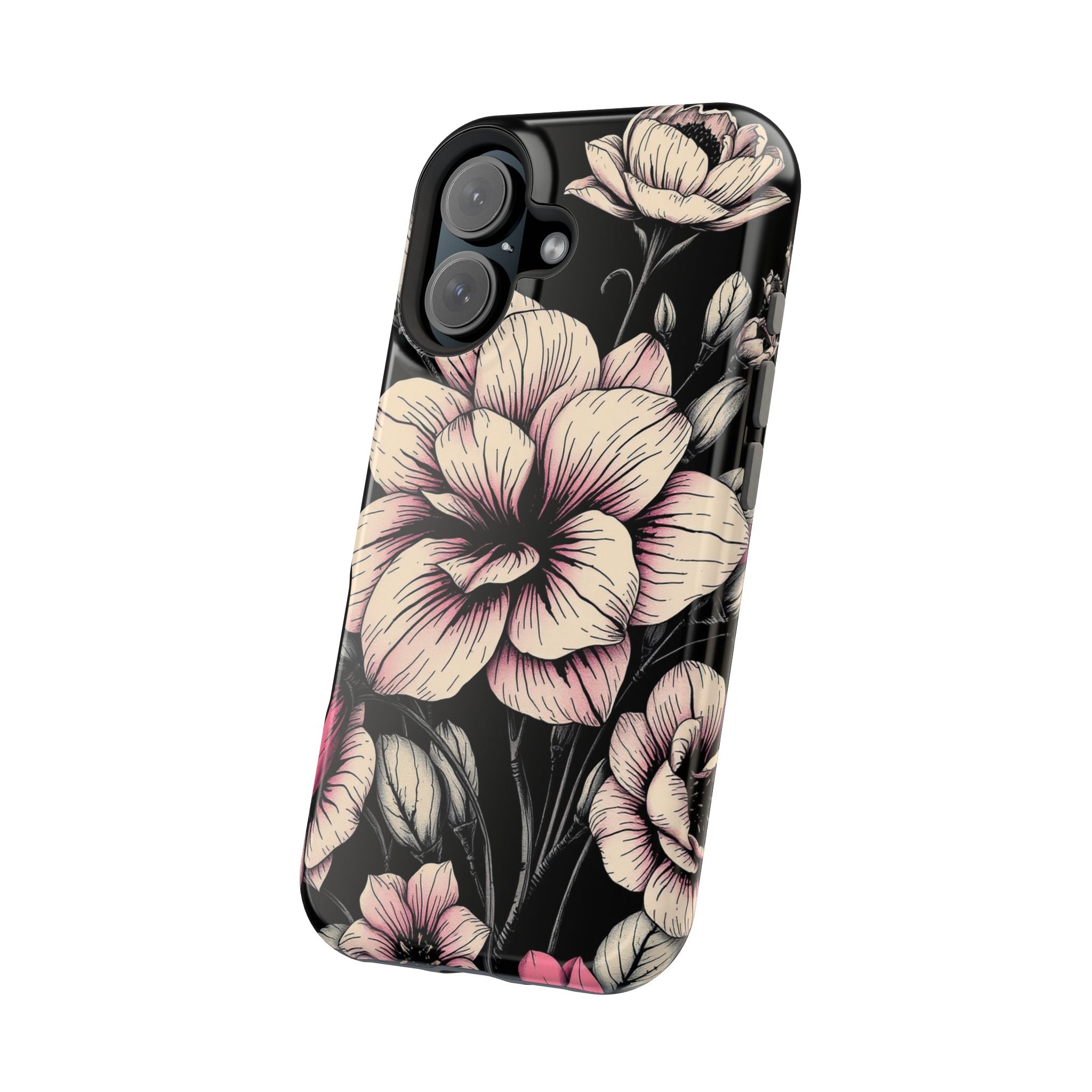 iPhone Floral Dark Academia Gothic Ink Slim Everyday Designer Case · iPhone Case