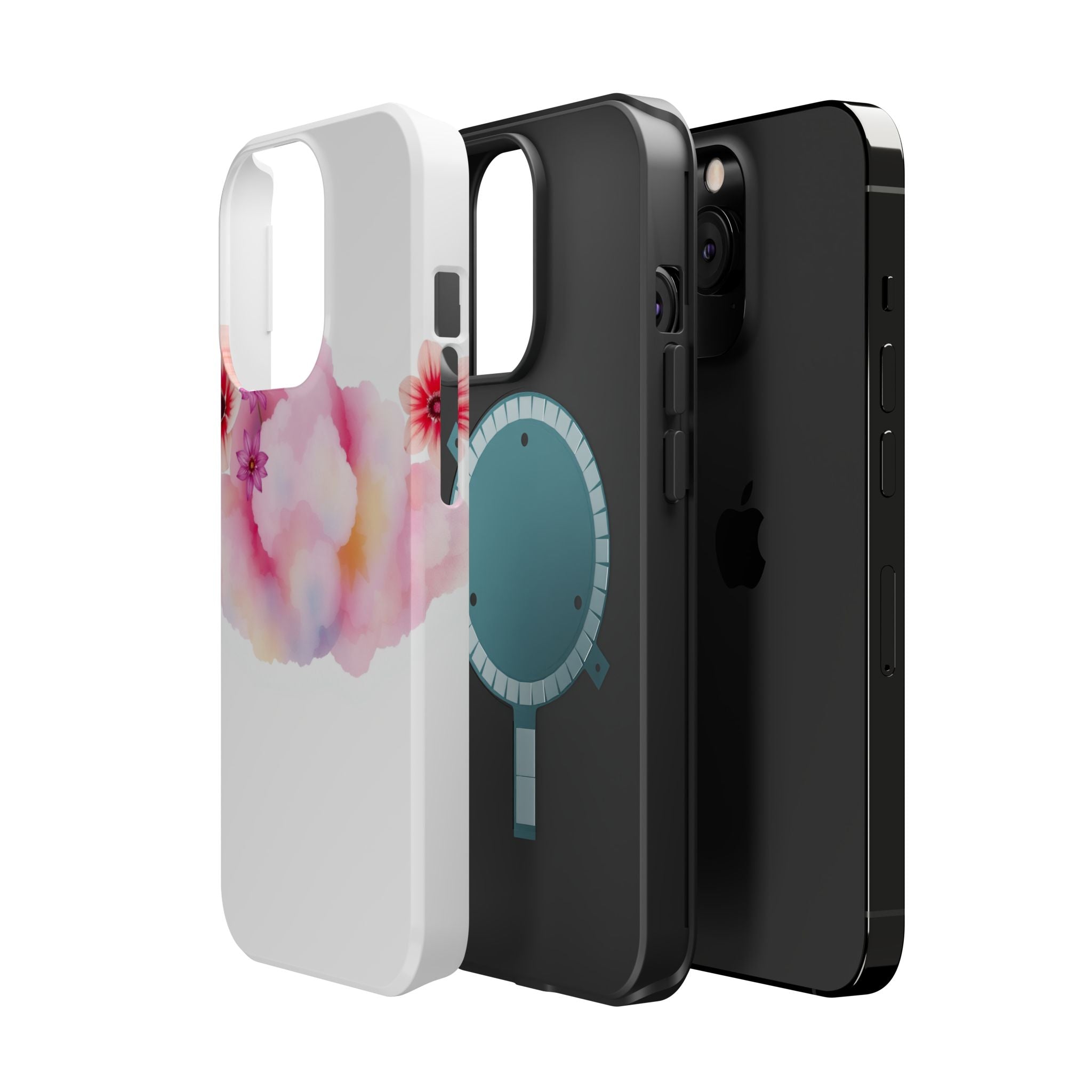 iPhone Pastel Floral Cloud Vibrant Watercolor Carry Case Slim Snap Case · iPhone