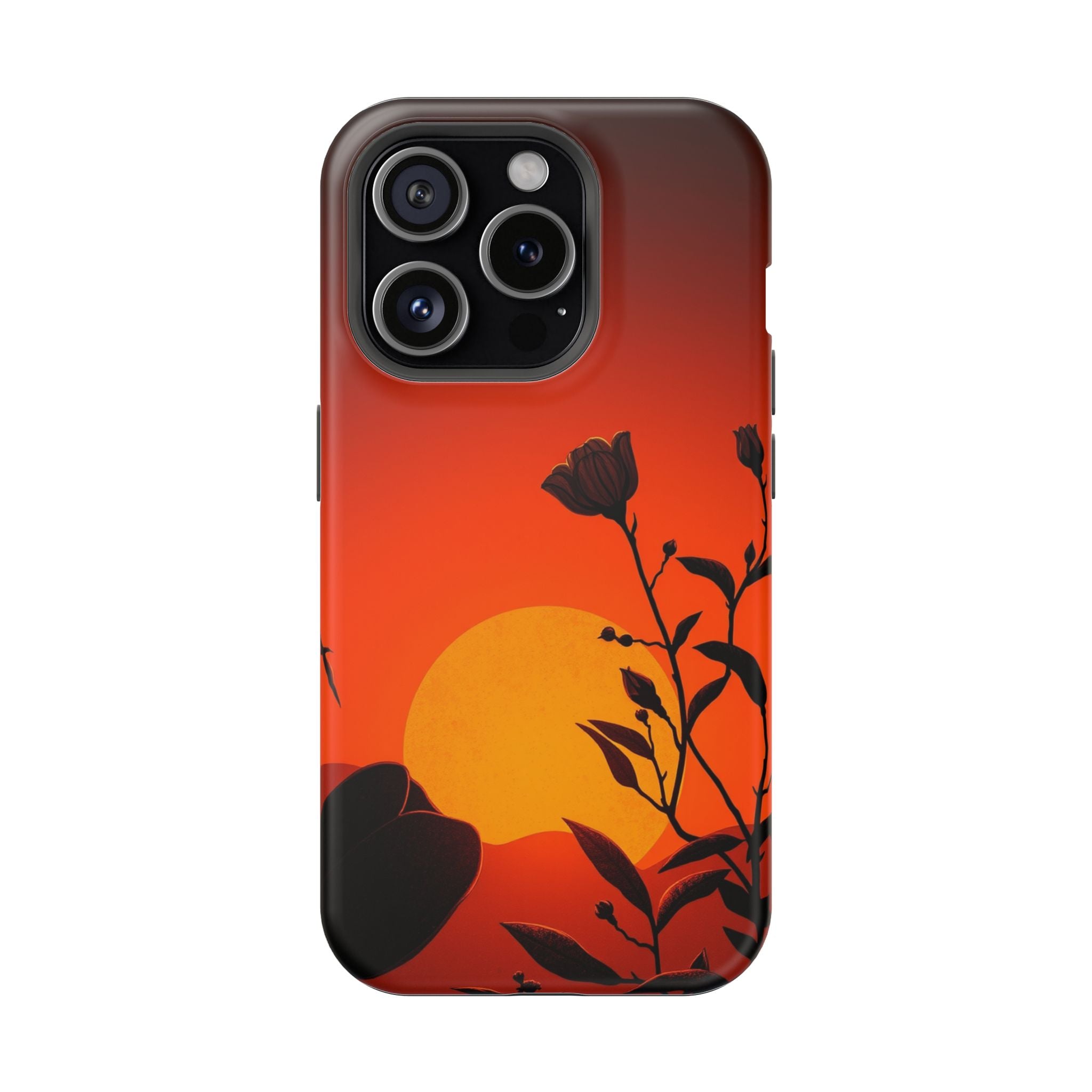 iPhone Bloom and Leaf Dark Gothic Ink Slim Everyday Designer Case · iPhone Case