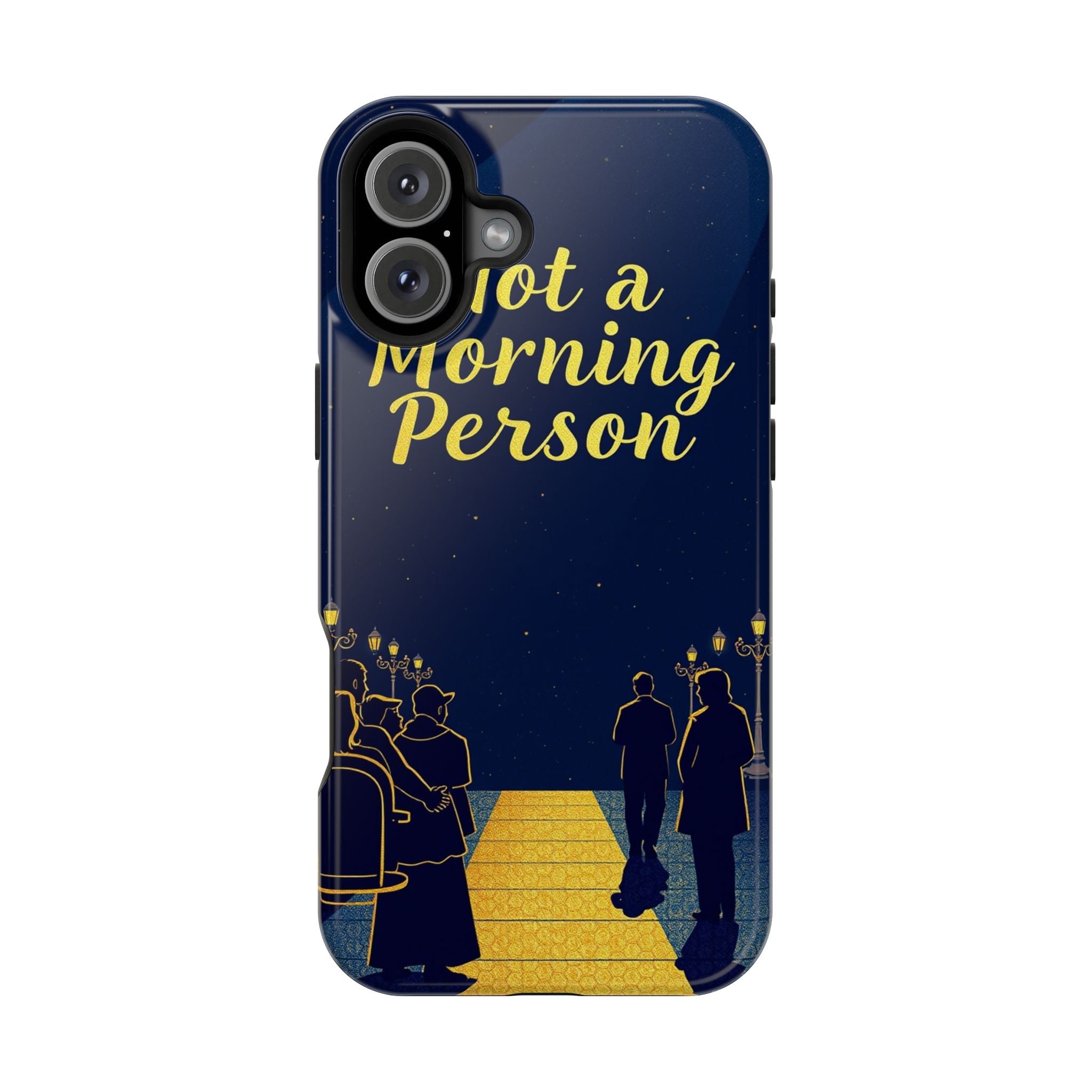 iPhone Midnight Blue And Silver Not a Morning Person Slim Snap Case · iPhone Cas