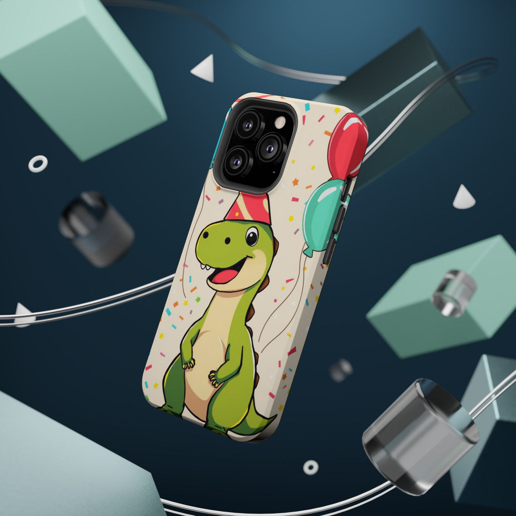 iPhone Dino with Party Hat Kids Fun Phone Case Gift Slim Snap Case · iPhone Case