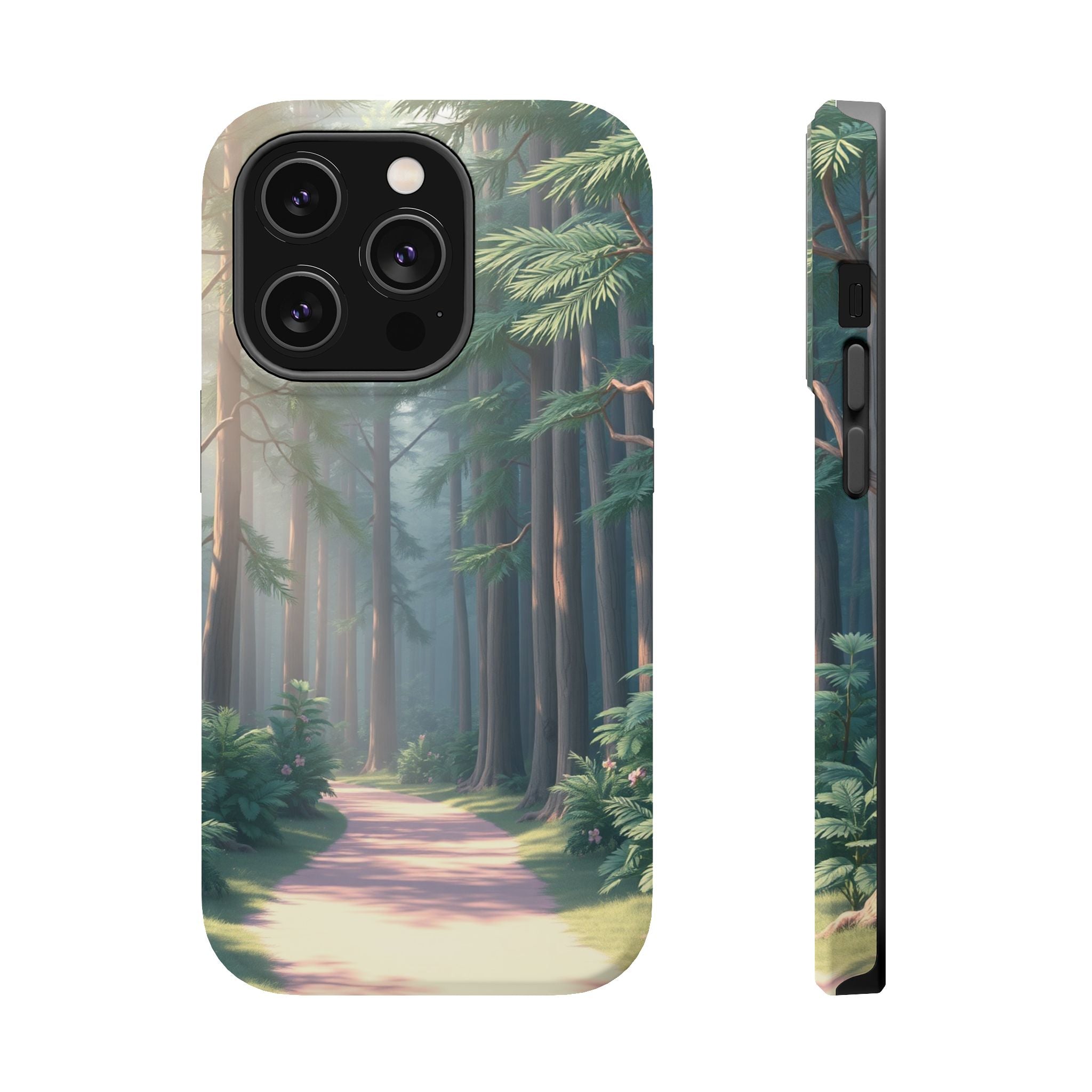 iPhone Mint And Blush Misty Forest Path Slim Everyday iPhone Designer · iPhone C