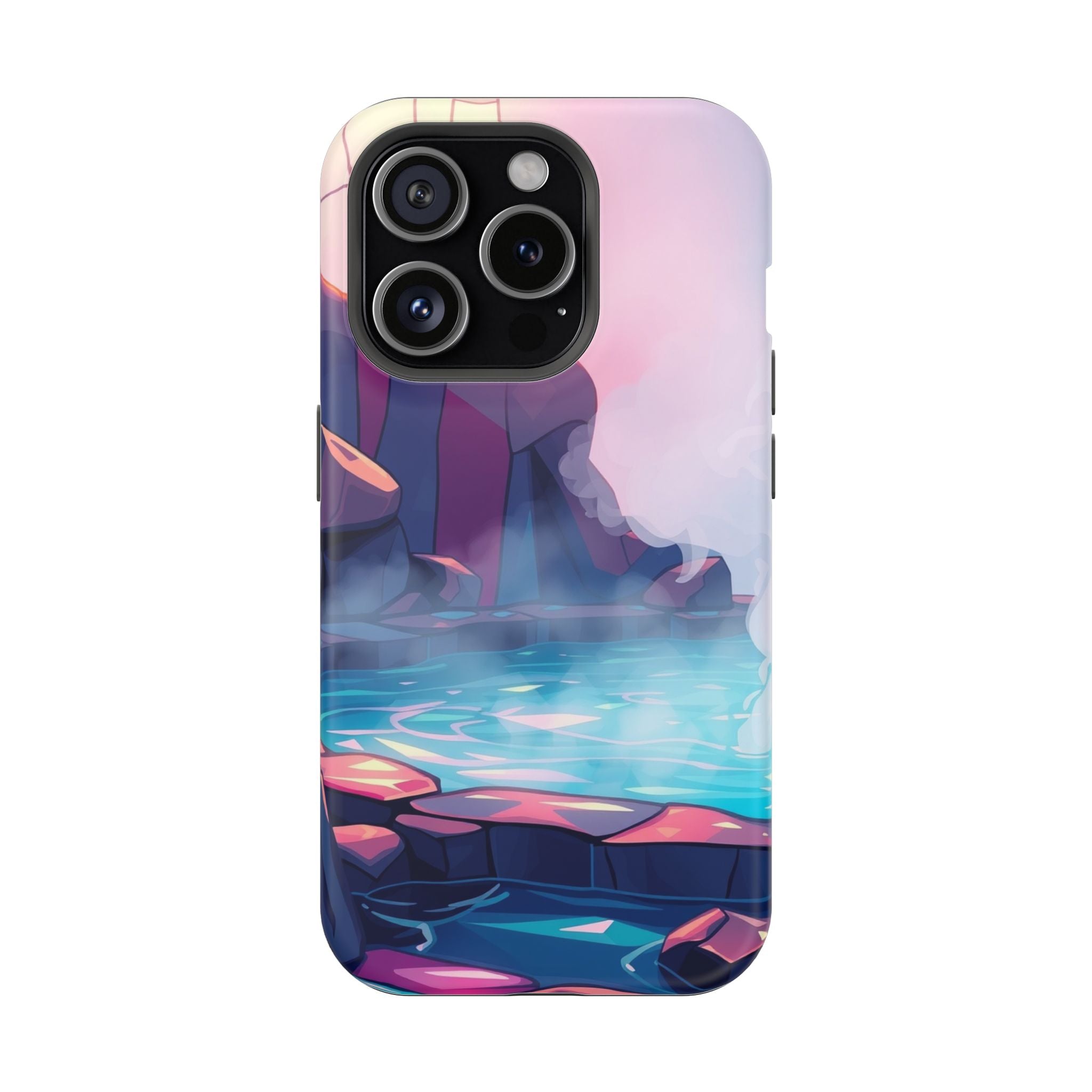 iPhone Cyan And Magenta Hot Spring Steam Slim Everyday iPhone Designer · iPhone