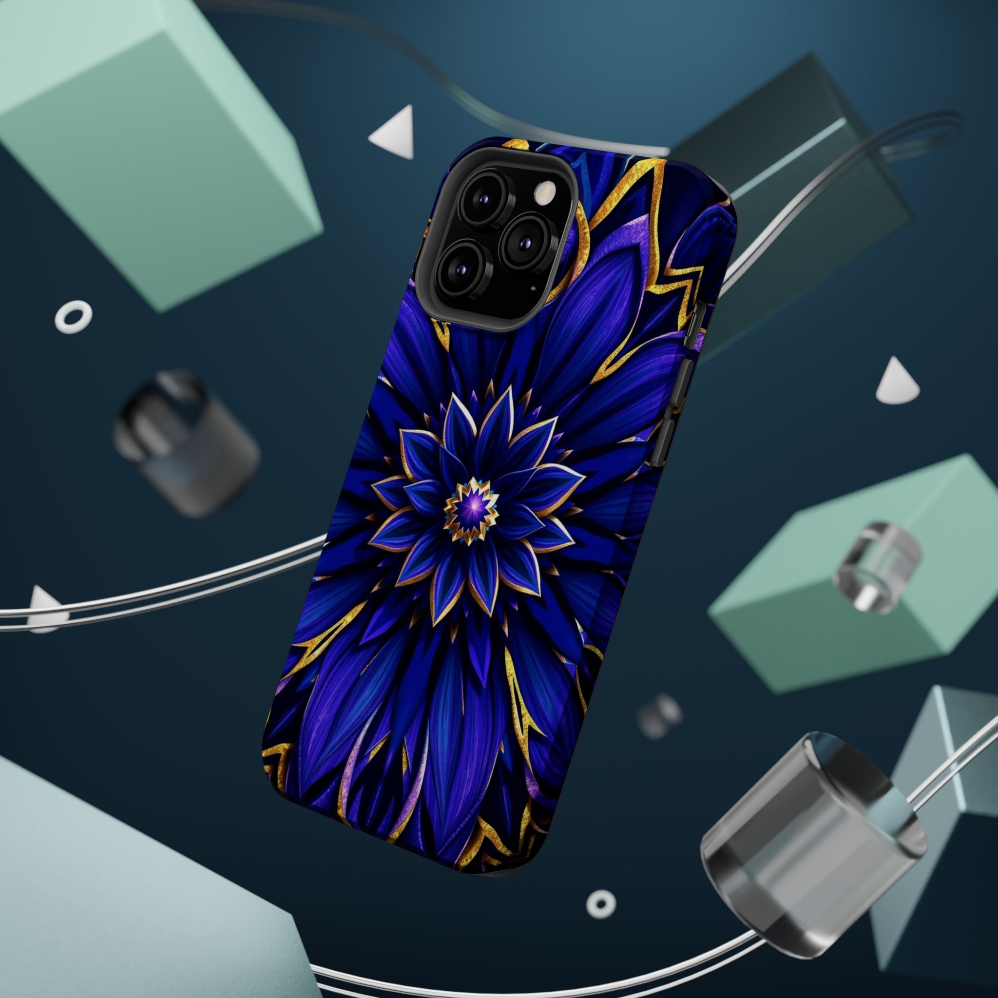 iPhone Floral Mandala Electric Art 14 Slim Everyday Designer Case · iPhone Case