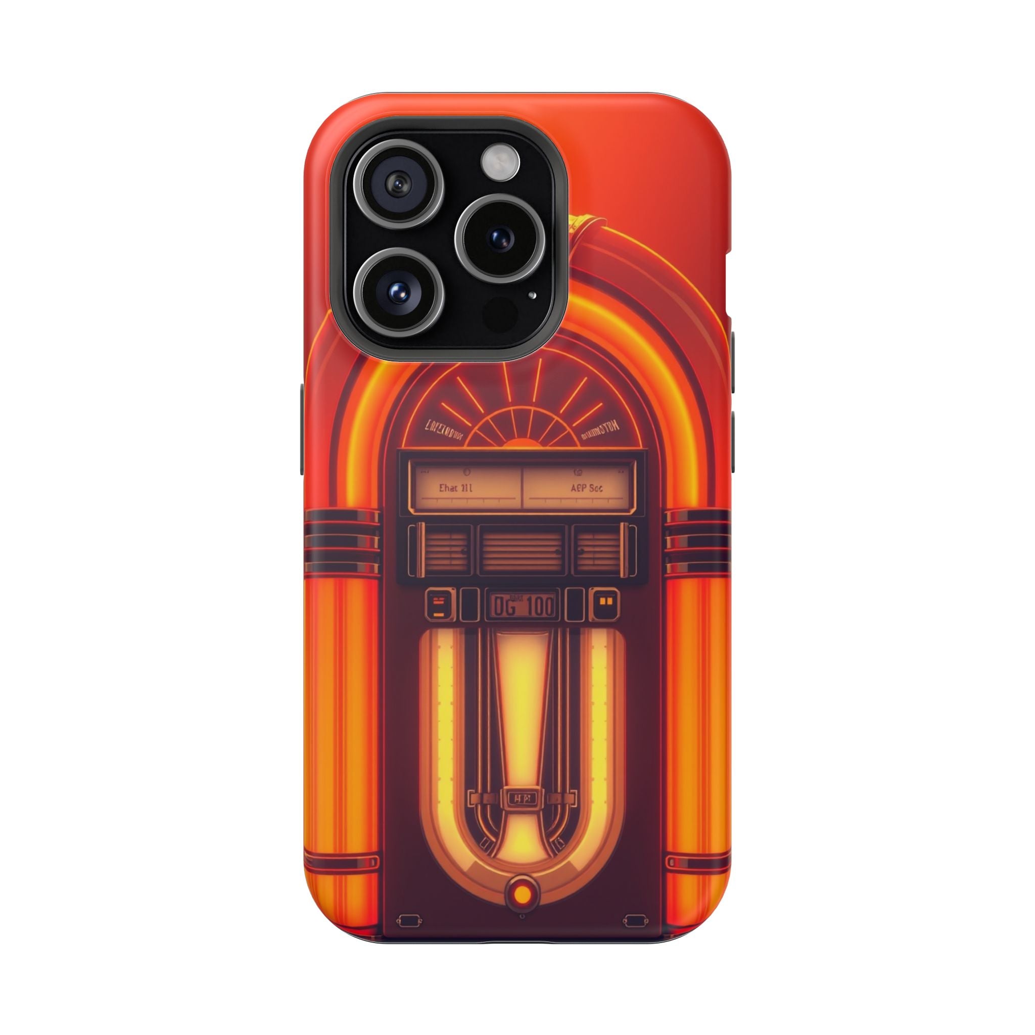 iPhone Jukebox Glow Neon Cyberpunk Bold Modern Everyday Snap Case · iPhone Case