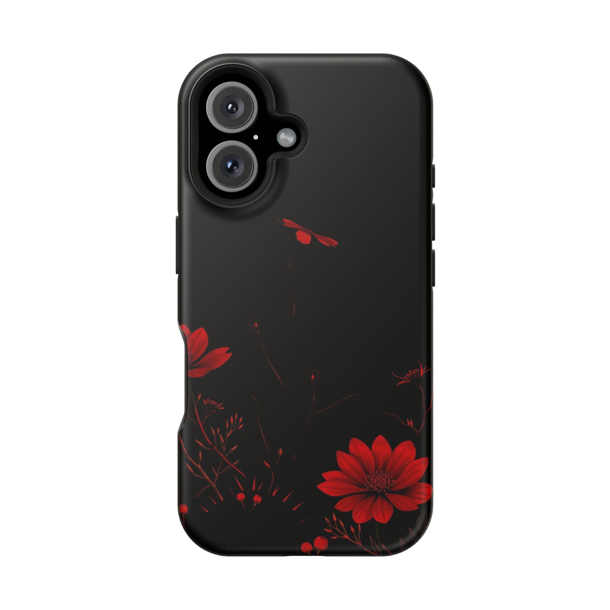 iPhone Black And Crimson Desert Flower Slim Everyday Designer Case · iPhone Case