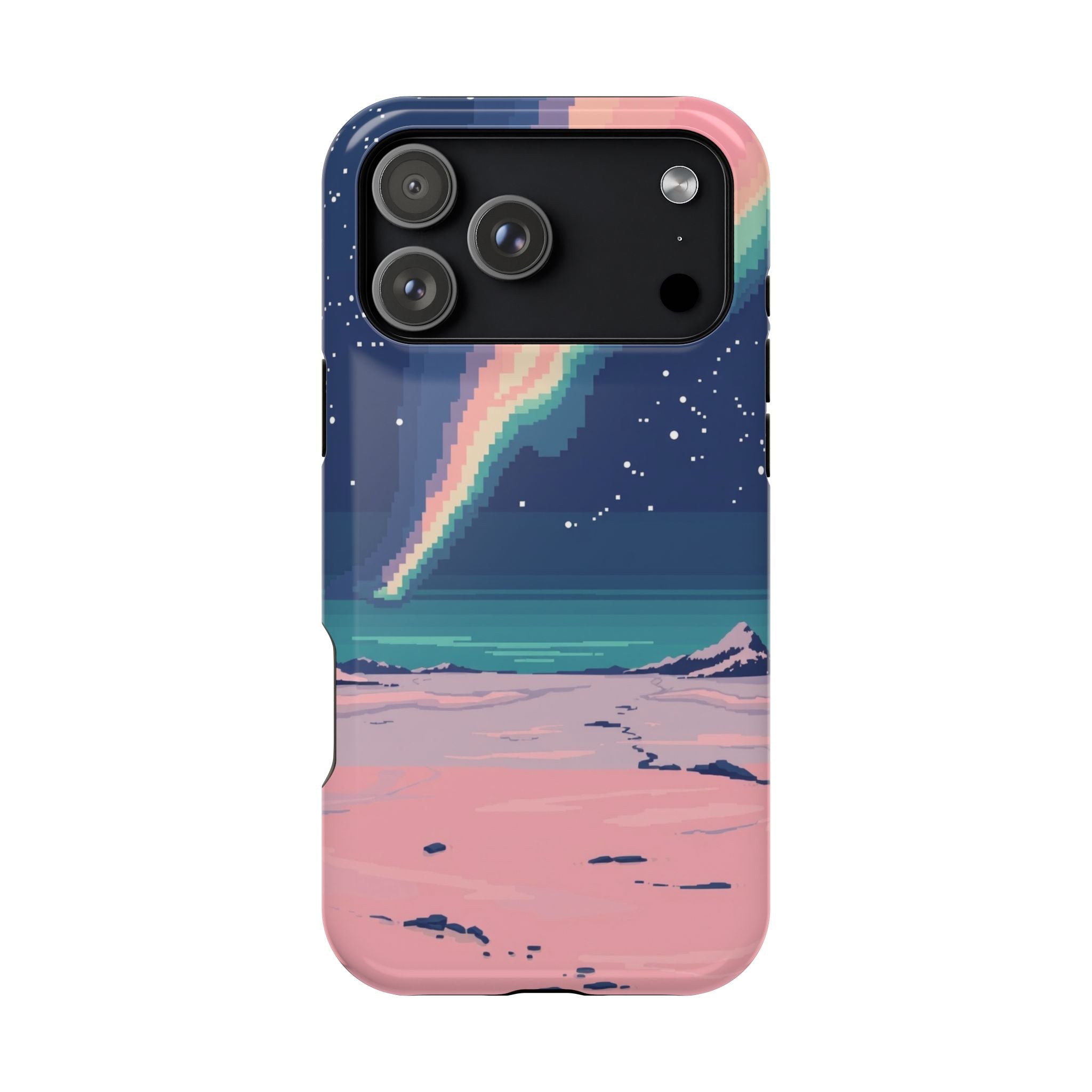 iPhone Mint And Blush Northern Lights Slim Everyday Designer Case · iPhone Case