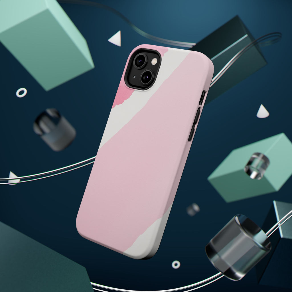 iPhone Rose Pink And Cream Calligraphic Stroke Soft iPhone Finish · iPhone Case