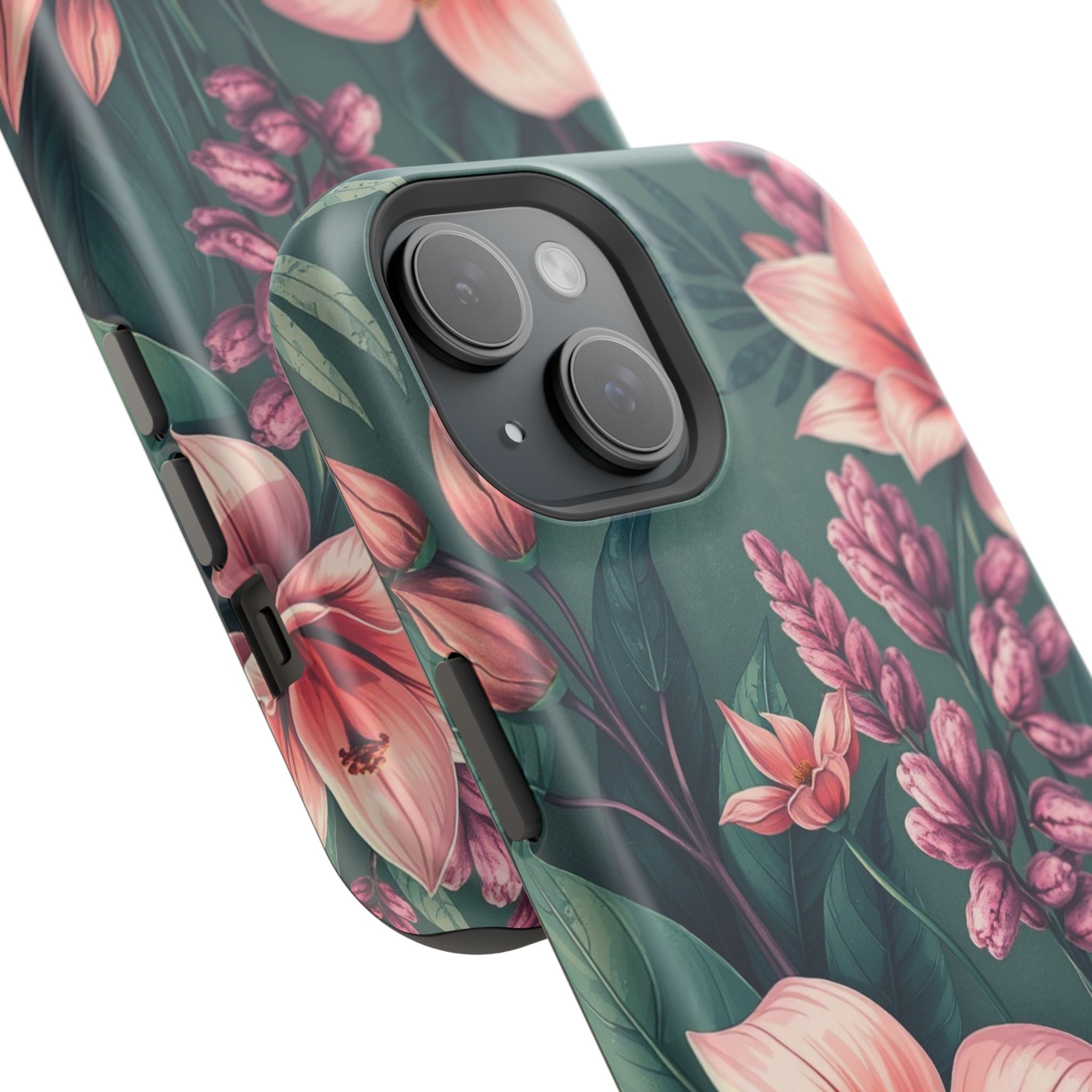 iPhone Mint And Blush Jungle Floral Slim Everyday Designer Case · iPhone Case