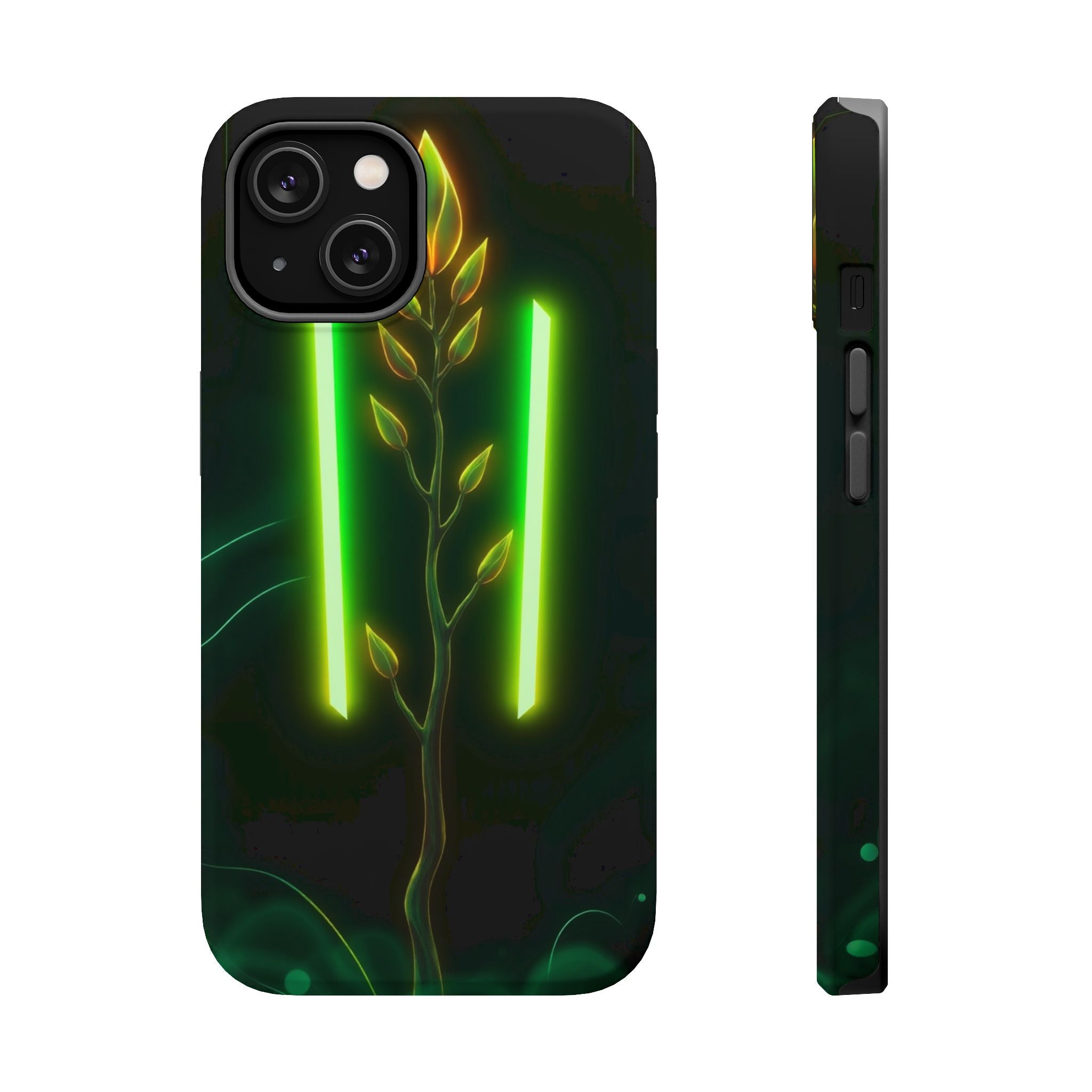 iPhone Emerald Green And Gold Minimalist Stem Slim iPhone Everyday · iPhone Case