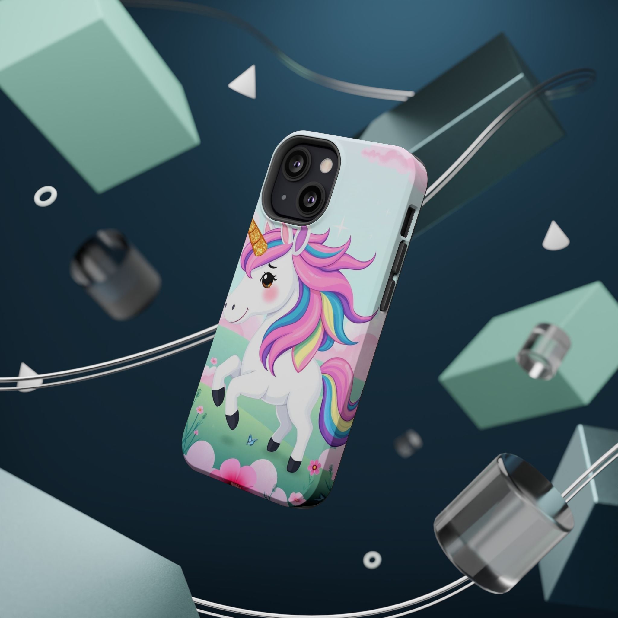 iPhone Rainbow Unicorn Kids Fun Soft iPhone Phone Case Gift Finish · iPhone Case