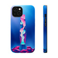 iPhone Cyan And Magenta Lava Lamp Flow Slim Everyday Designer Case · iPhone Case
