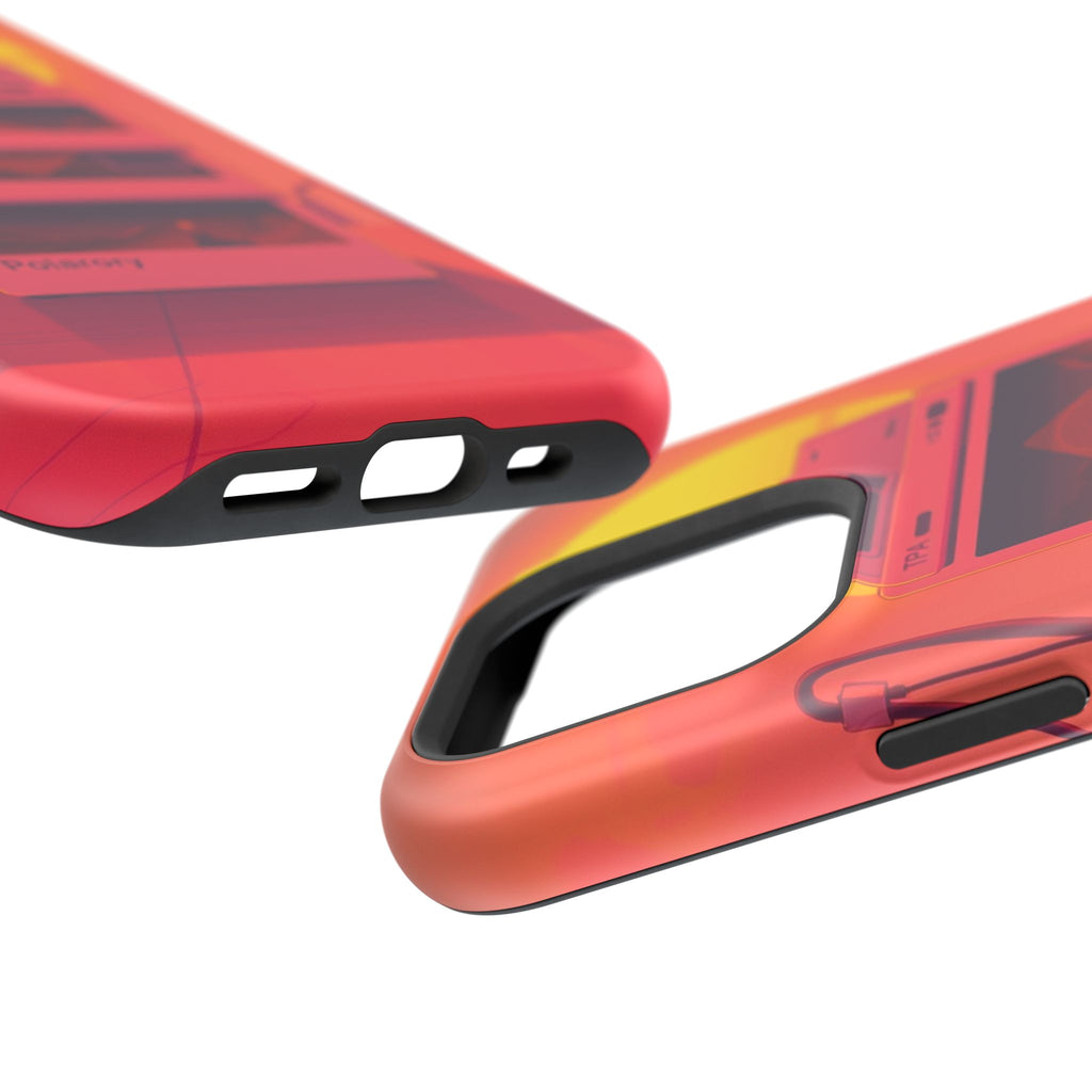 iPhone Polaroid Stack Memory Neon Cyberpunk Slim Everyday Designer Case · iPhone