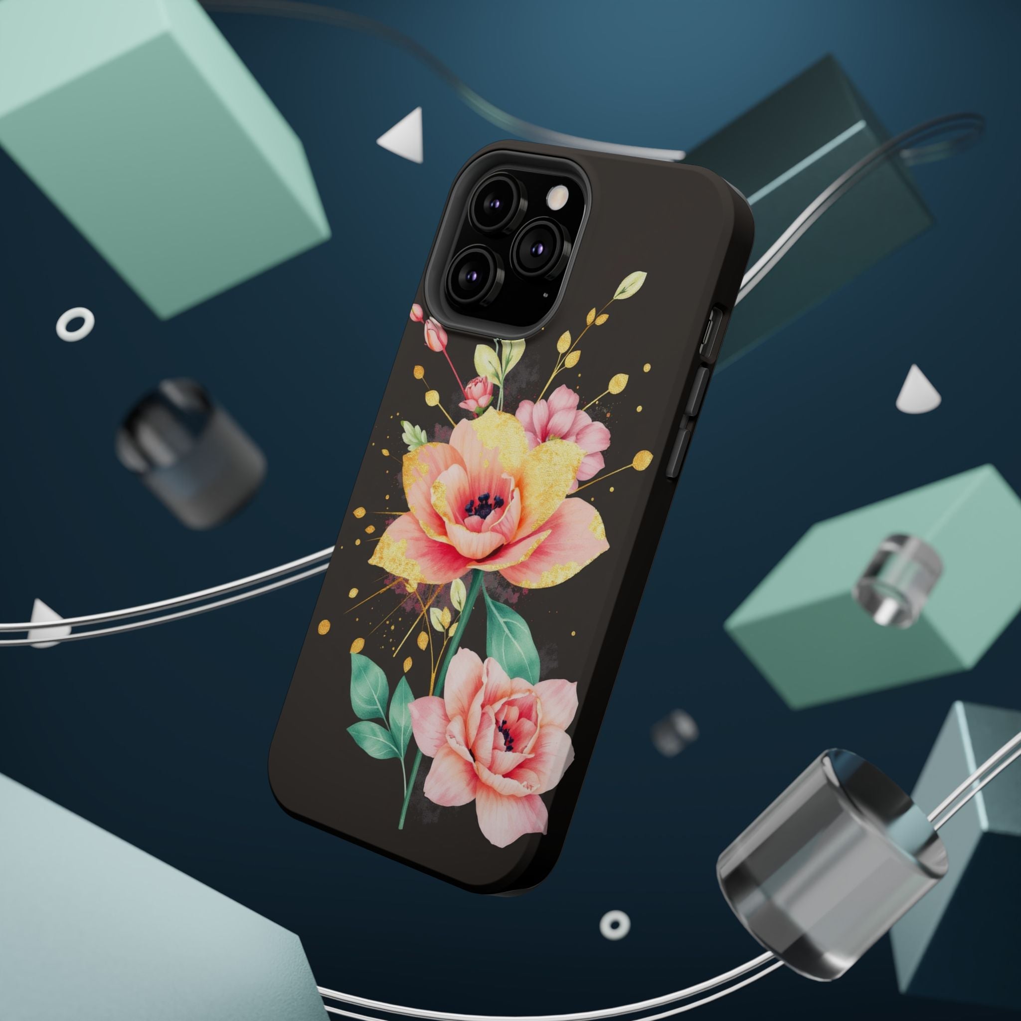 iPhone Earthy Floral Watercolor Splash Design Clean iPhone 14 Minimal · iPhone C