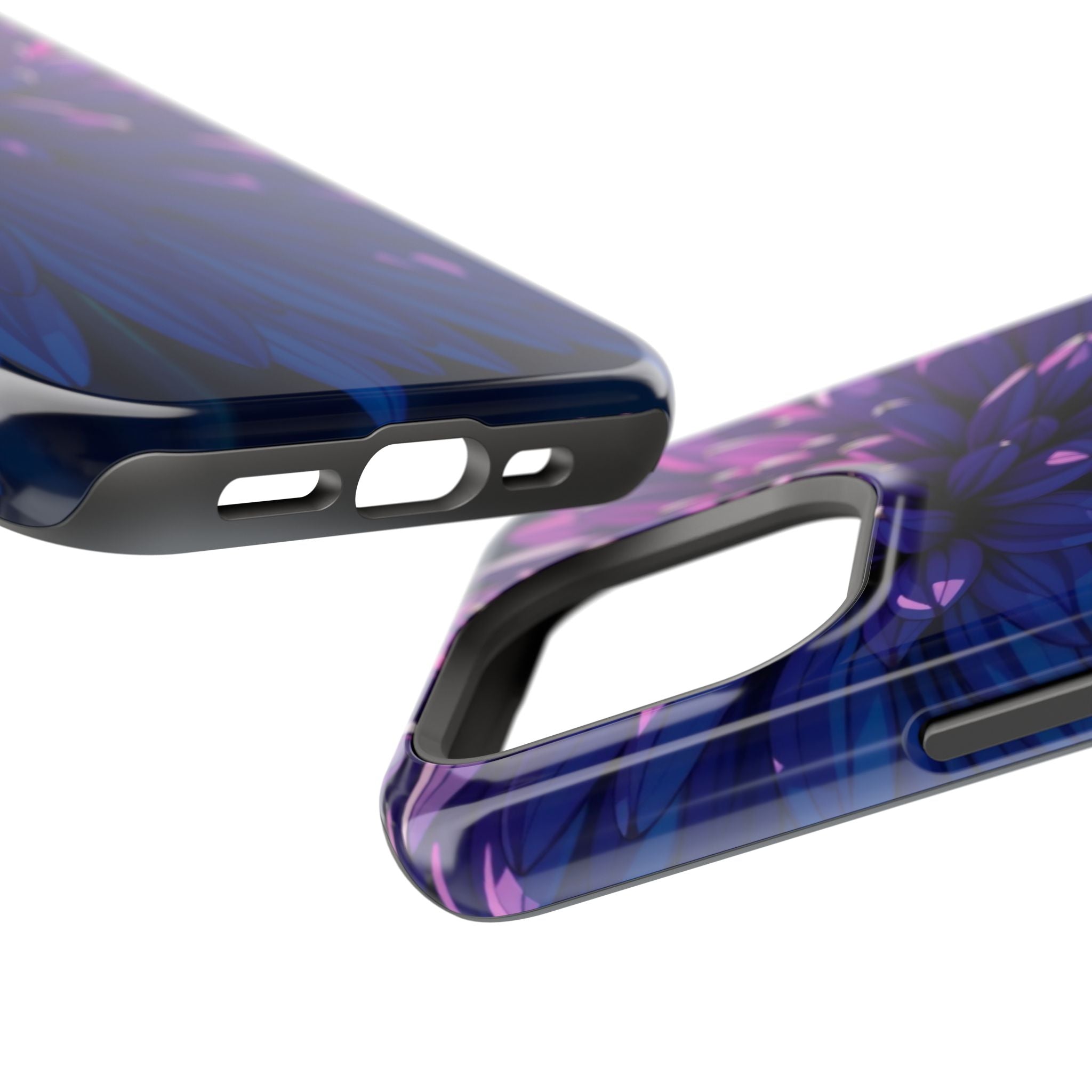 iPhone Indigo And Violet Chrysanthemum Classic Soft iPhone Finish · iPhone Case