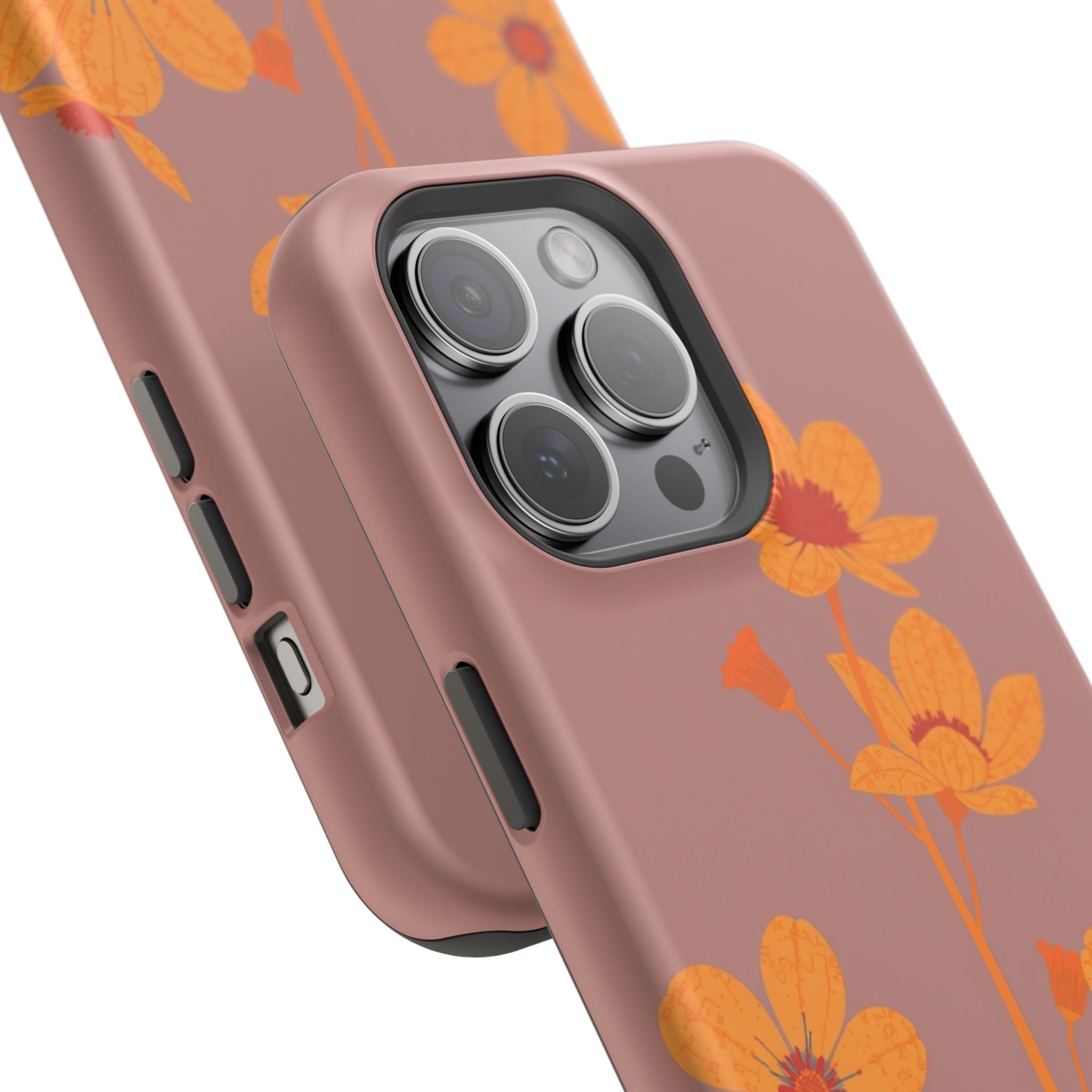 iPhone Floral Silhouette Pastel Kawaii Slim Everyday Designer Case · iPhone Case
