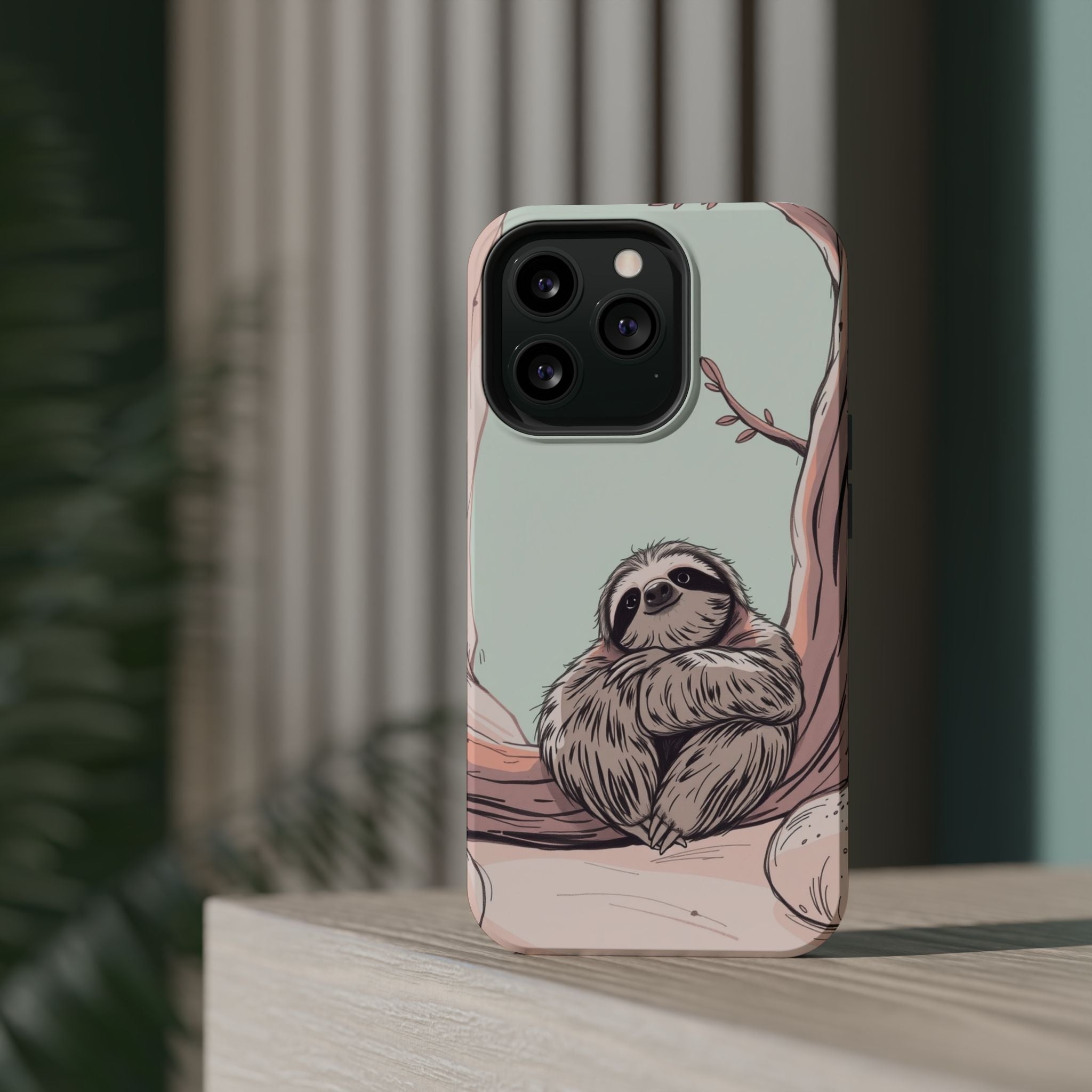 iPhone Cozy Sloth Mode Hand-Drawn Sketch Slim Everyday Designer Case · iPhone Ca
