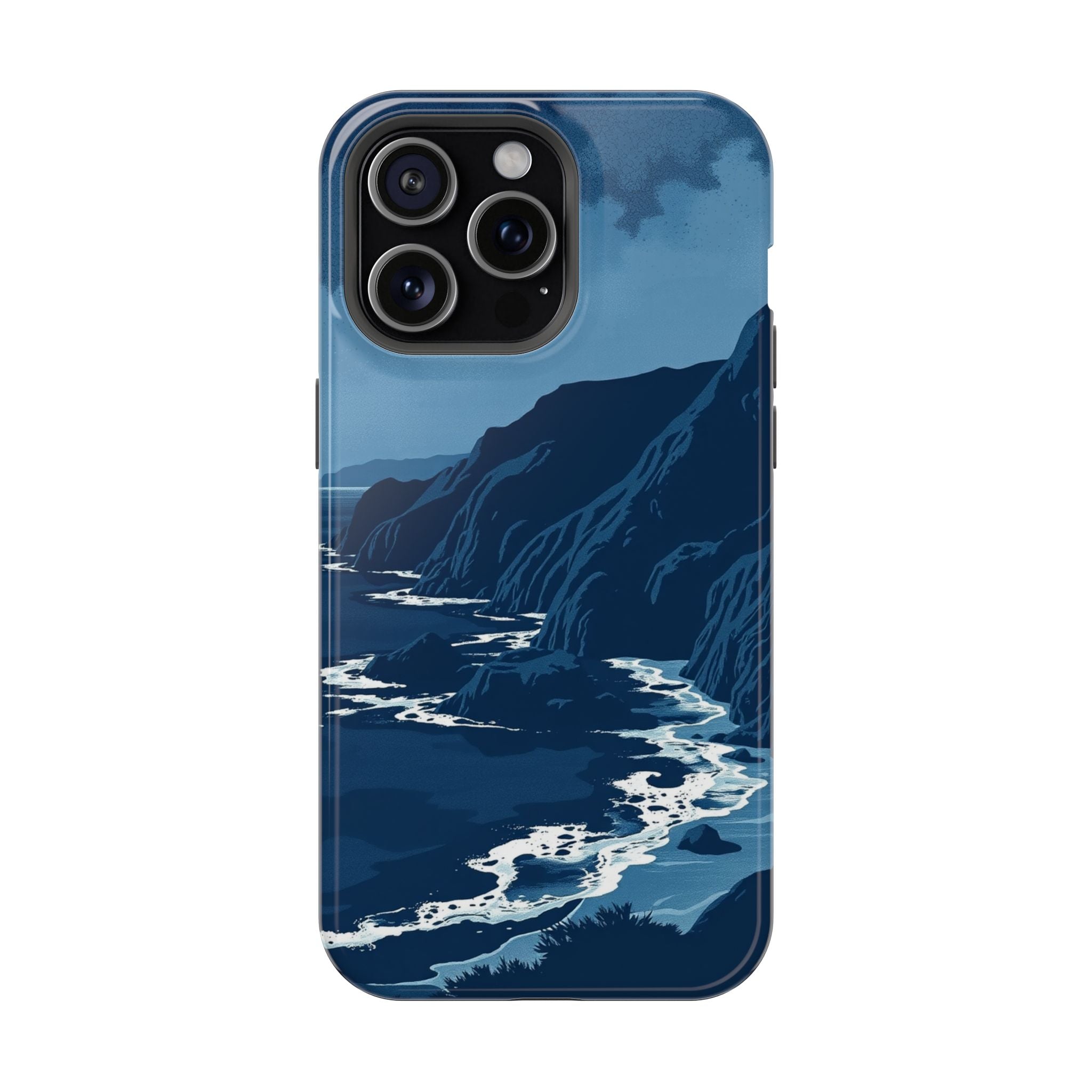 iPhone Midnight Blue And Silver Hibiscus Coast Carry Case Slim Snap Case · iPhon