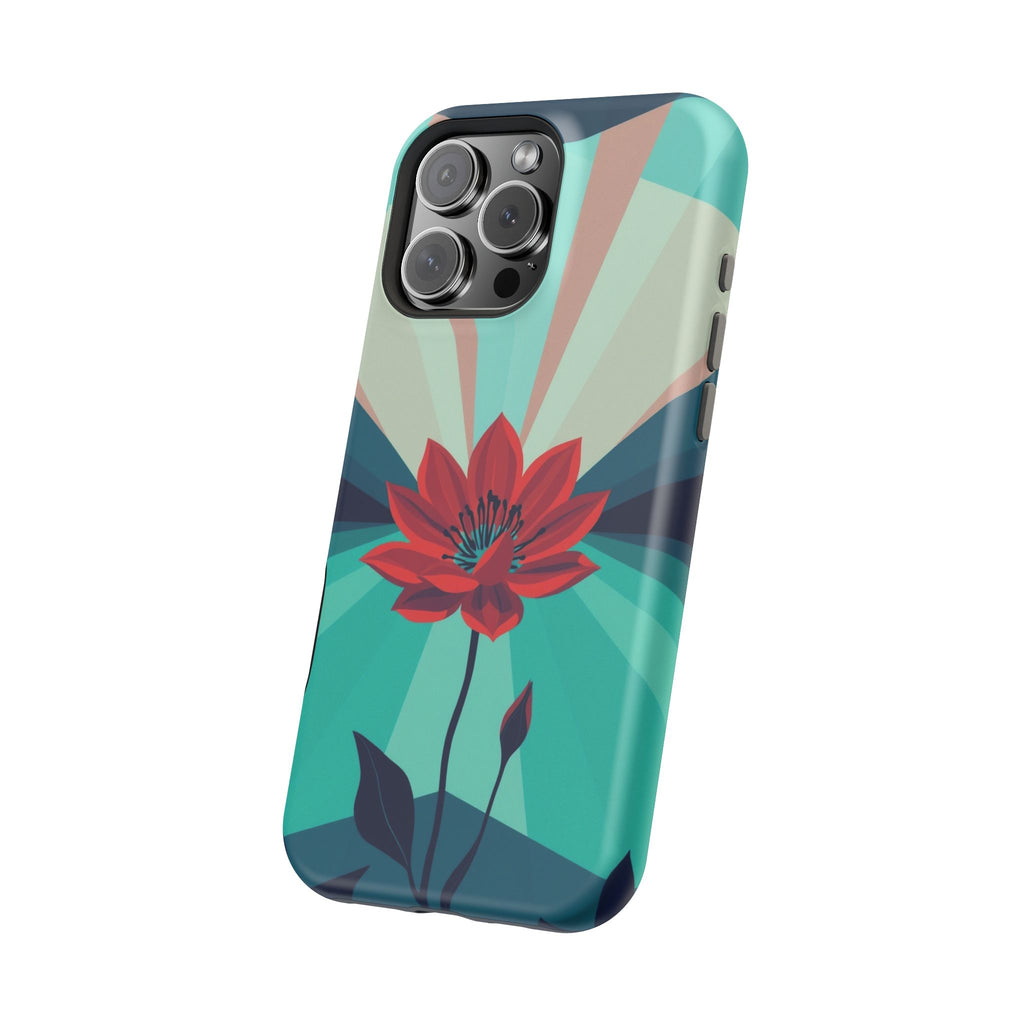 iPhone Teal And Coral Night Bloomer Slim Everyday Designer Case · iPhone Case