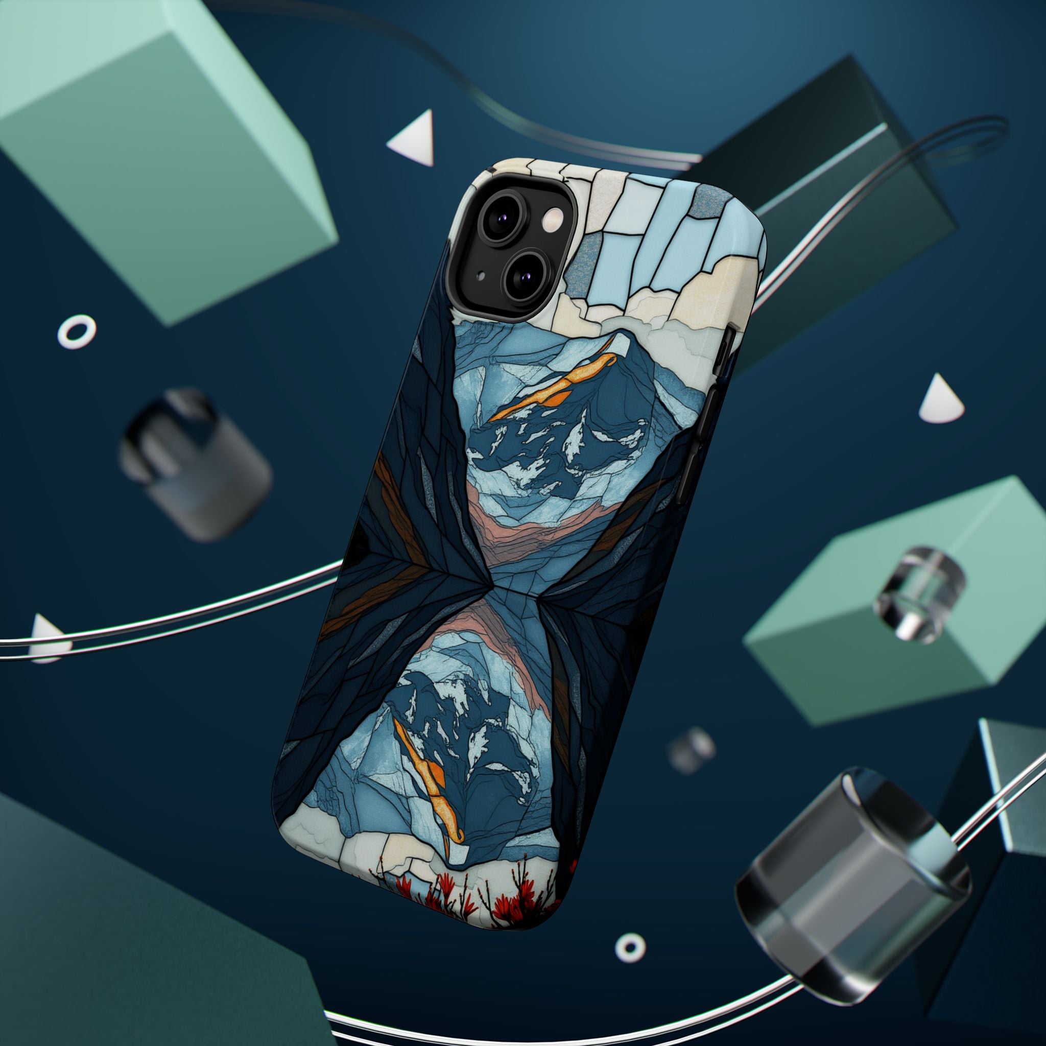 iPhone Serene Fjord Reflection Design Slim Everyday Designer Case · iPhone Case