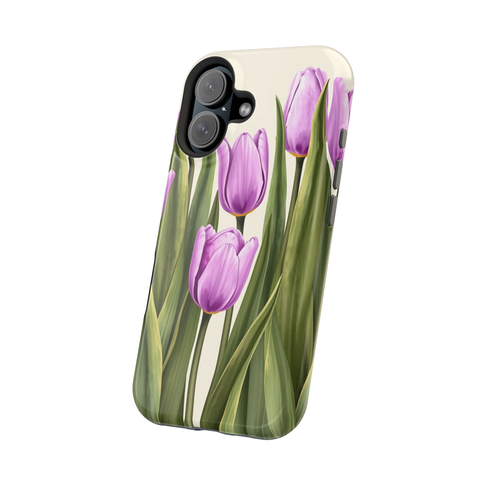 iPhone Tulip Row Electric Art 14 Bold Modern Everyday Snap Case · iPhone Case