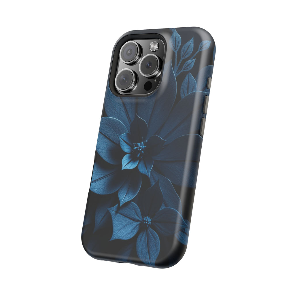iPhone Midnight Blue And Silver Floral Dark Academia iPhone Slim · iPhone Case