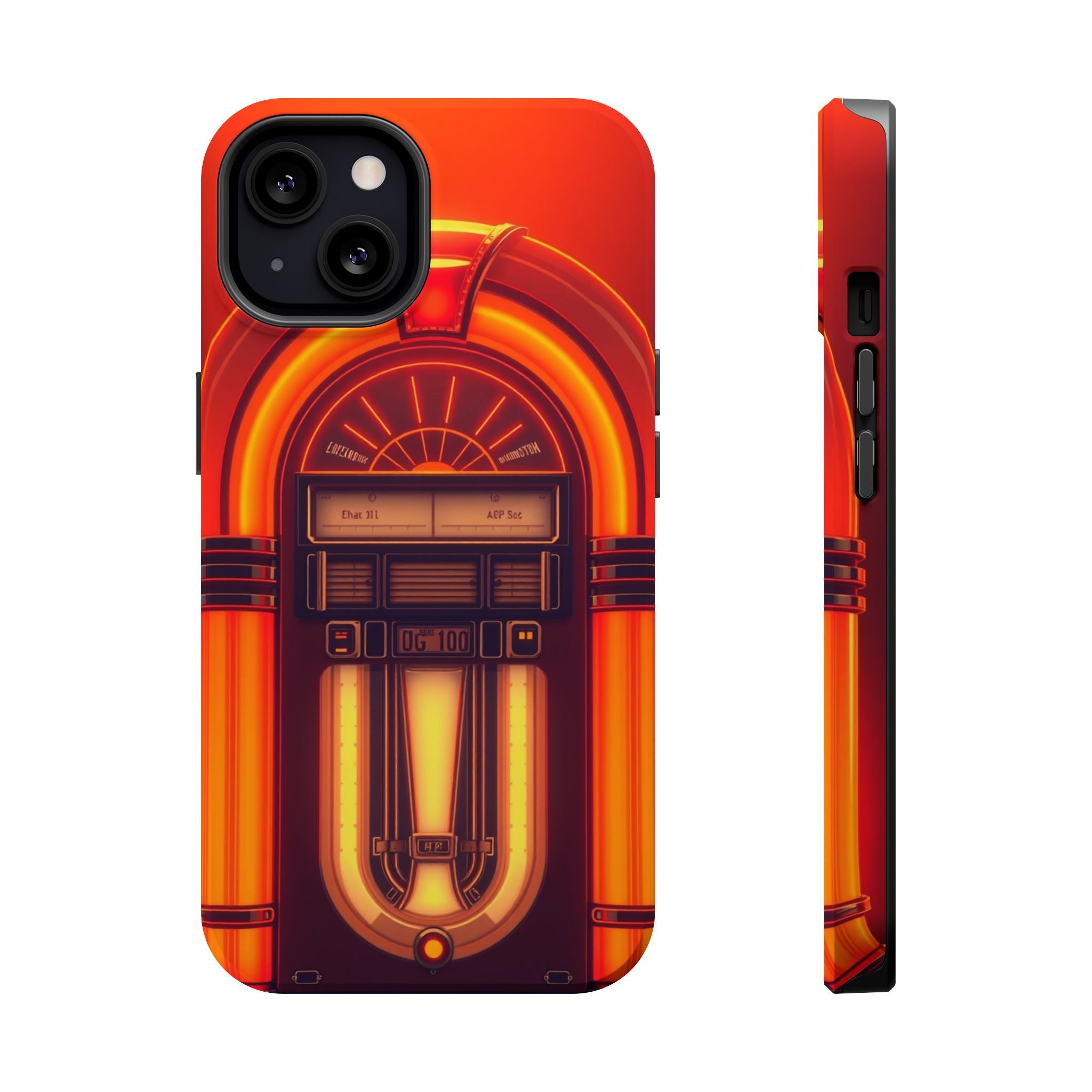 iPhone Jukebox Glow Neon Cyberpunk Bold Modern Everyday Snap Case · iPhone Case