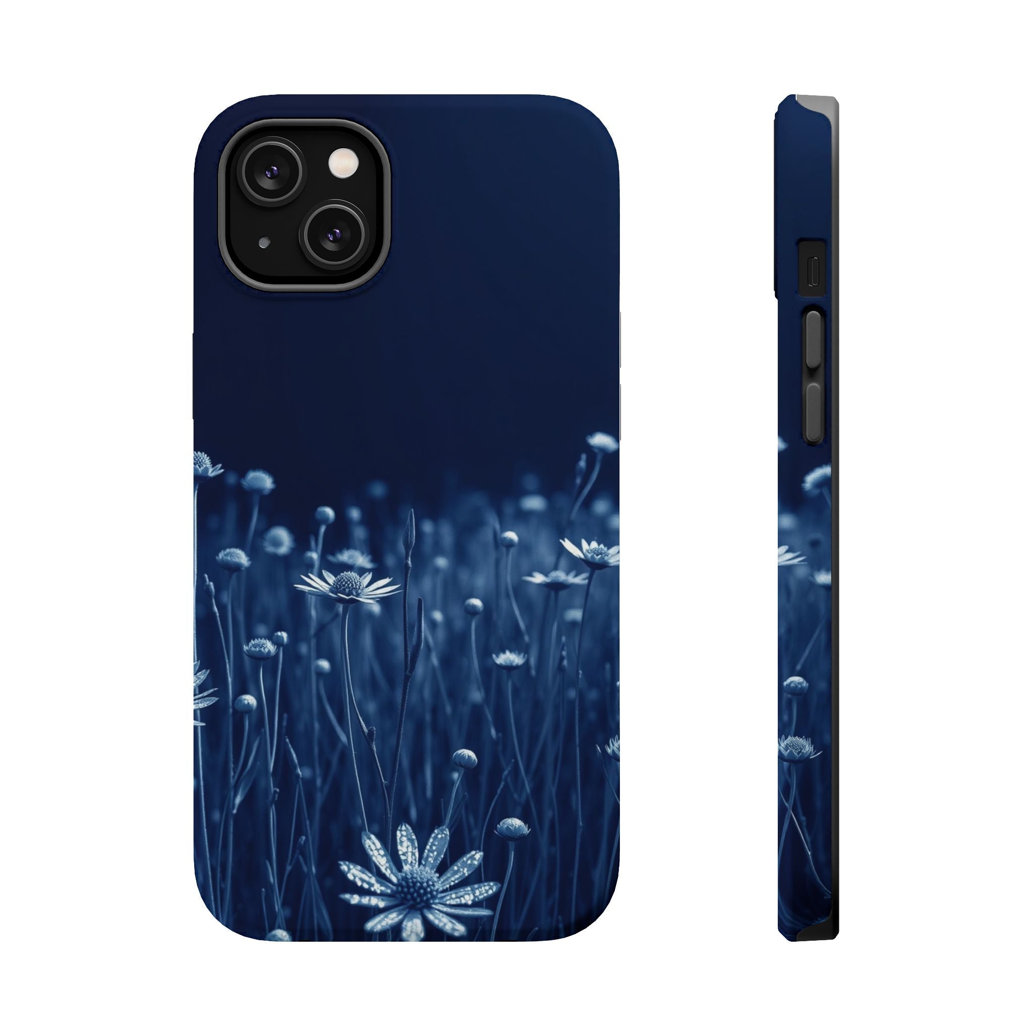 iPhone Midnight Blue And Silver Wildflower Field Clean iPhone Minimal · iPhone C