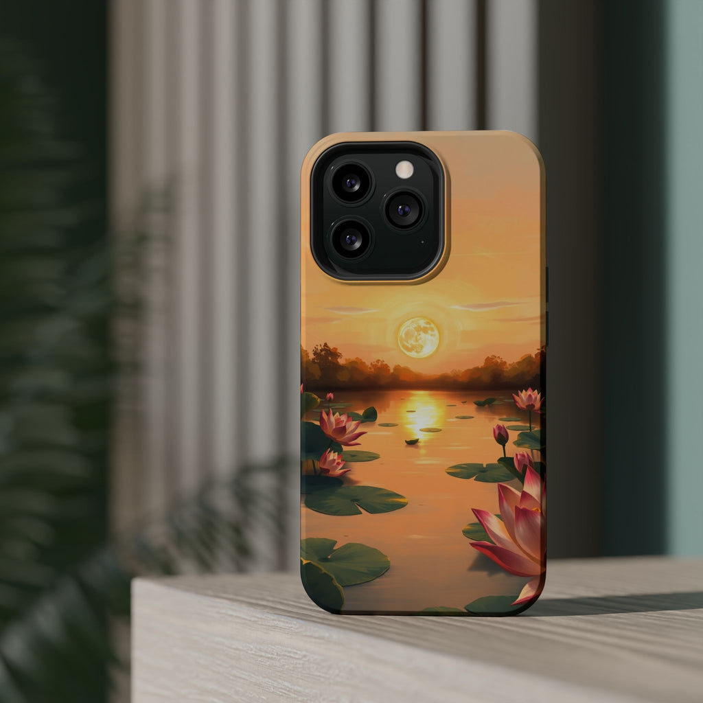 iPhone Lotus Pond Oil Painting Impressionist Slim iPhone Everyday · iPhone Case