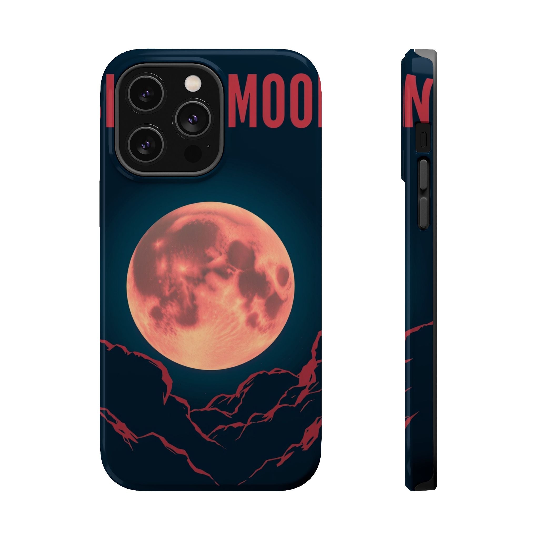 iPhone Blood Moon Rise Vintage Retro Poster Slim Everyday Designer Case · iPhone