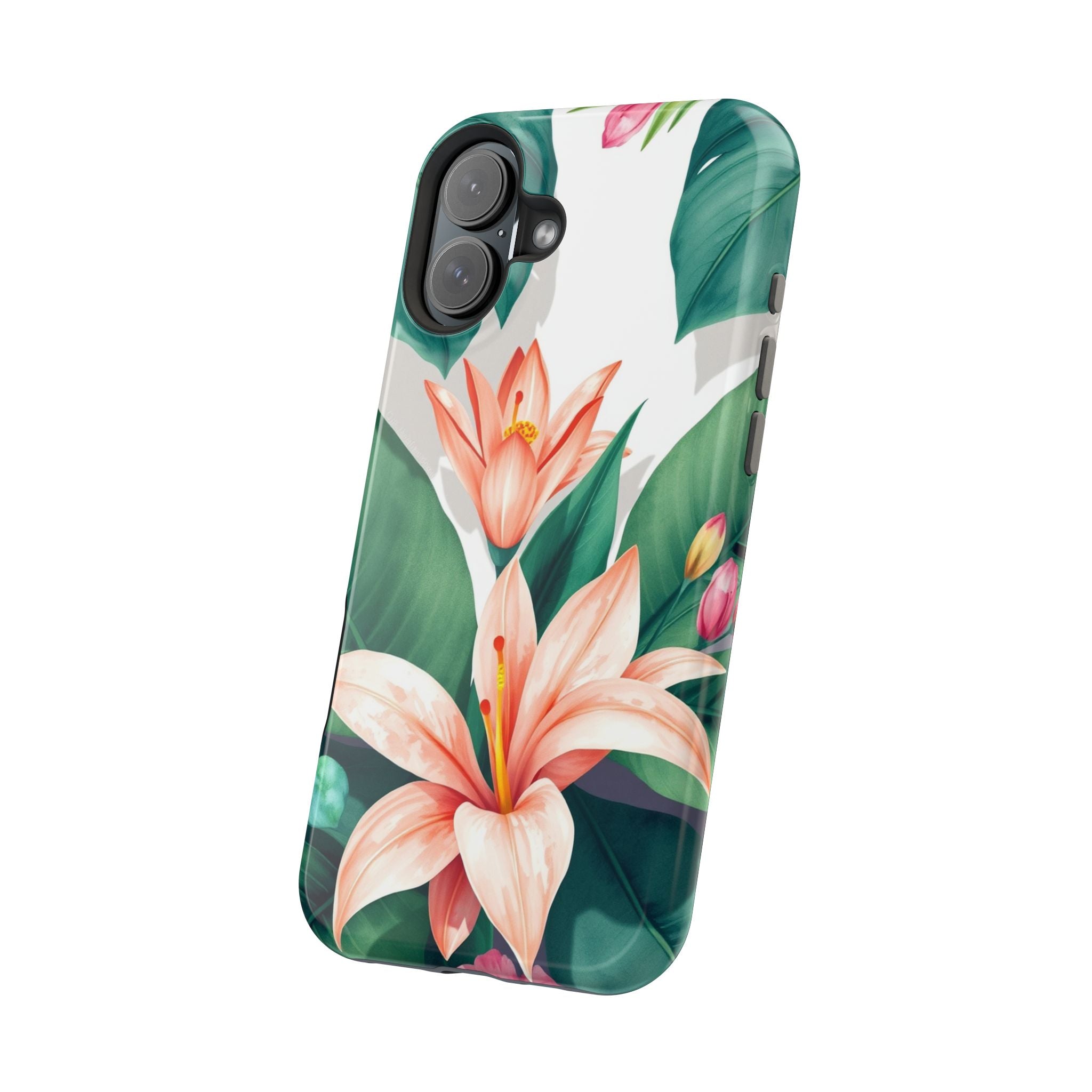 iPhone Tropical Bloom Sage And Ivory Slim Snap Case Gal · iPhone Case