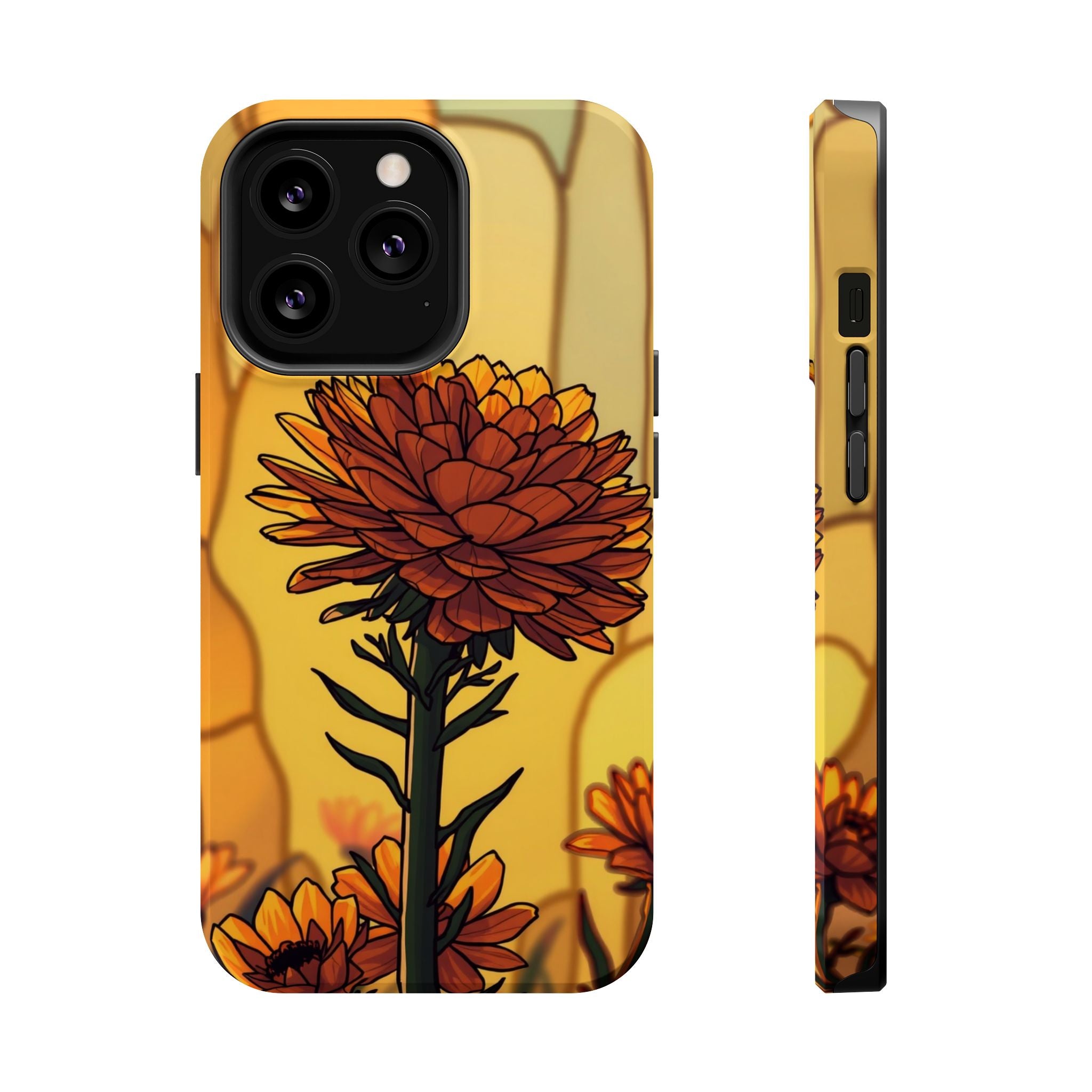 iPhone Sunset Amber And Peach Ranunculus Stack Soft iPhone Finish · iPhone Case