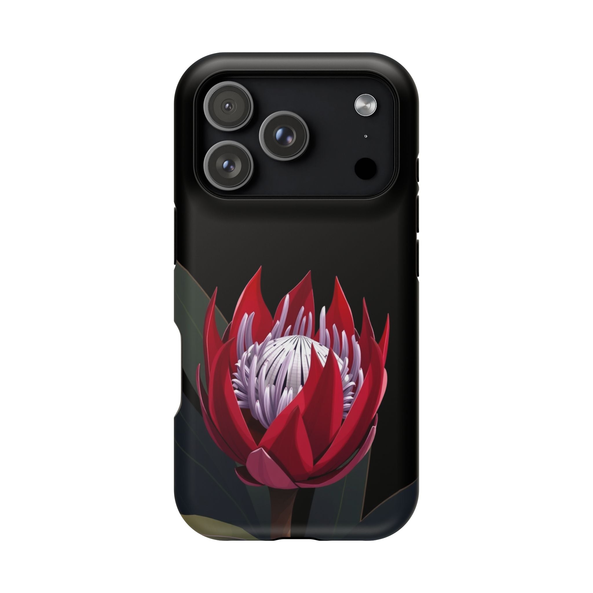 iPhone Black And Crimson Protea Bold Slim Everyday Designer Case · iPhone Case
